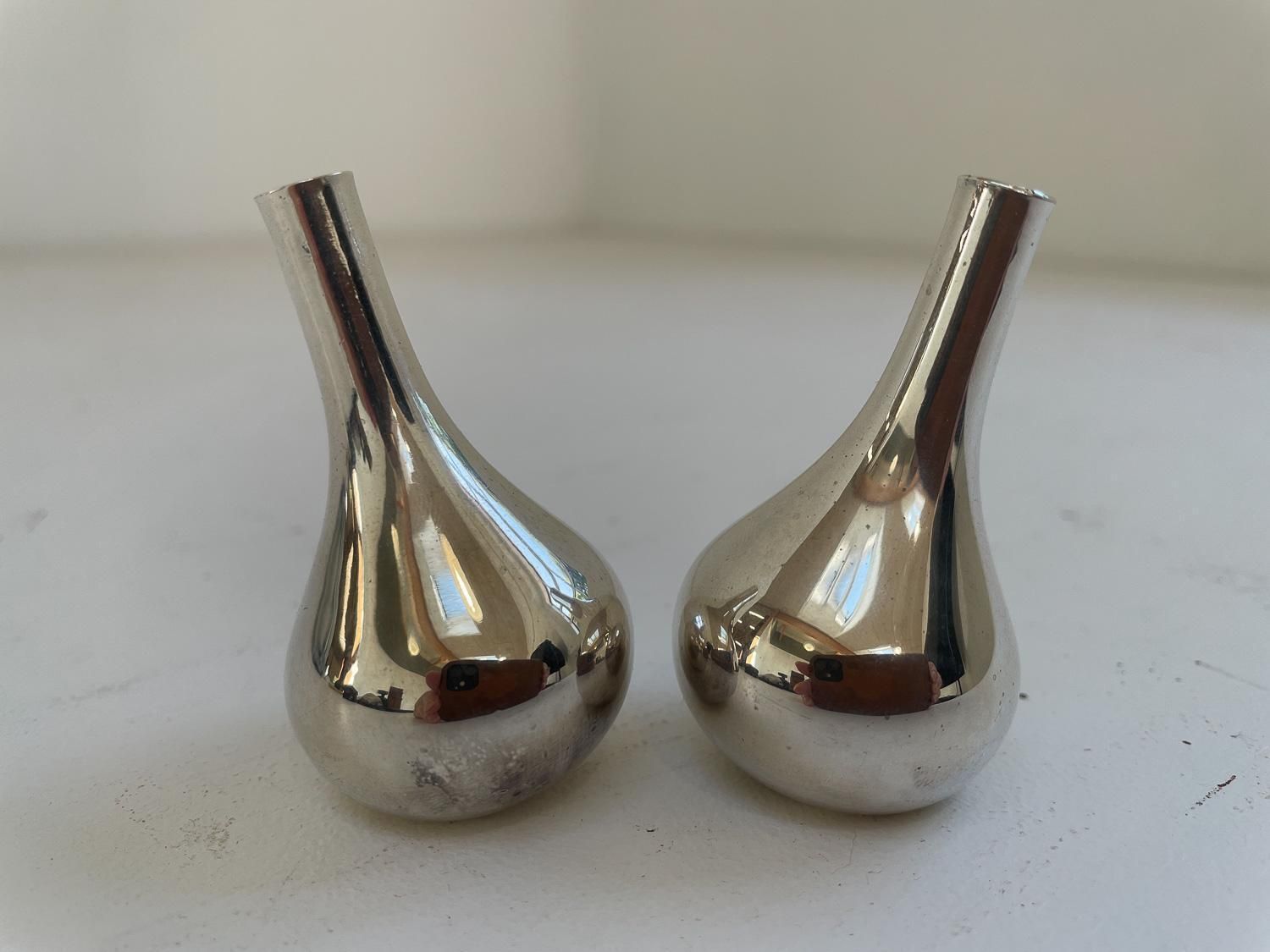 photo furniture Danish Onion Candle Holders In Gift Box By Jens H. Quistgaard 1960s, Set Of 2.