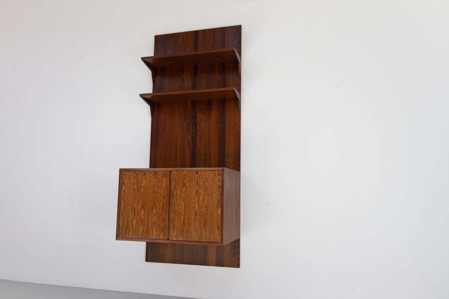 Furniture Danish Modern 1 Bay Walnut Modular Wall Unit By Poul Cadovius For Cado 1960s. photo