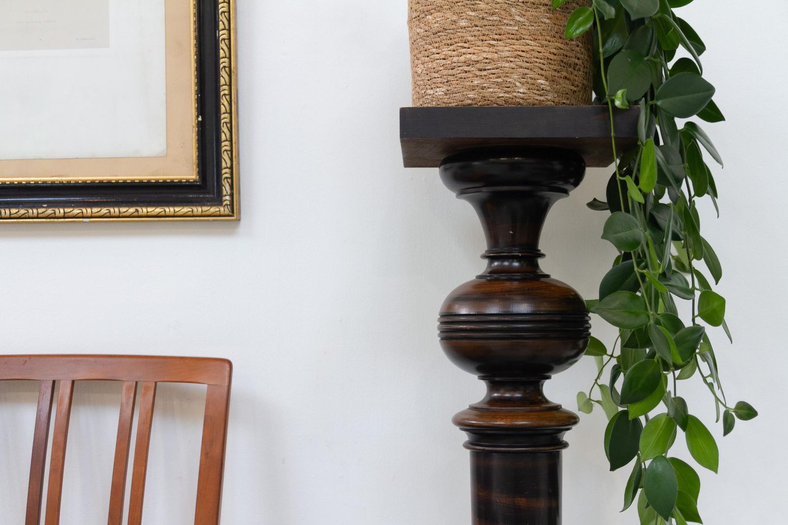 photo buy Danish Antique Wooden Pedestal Column, 1910s.