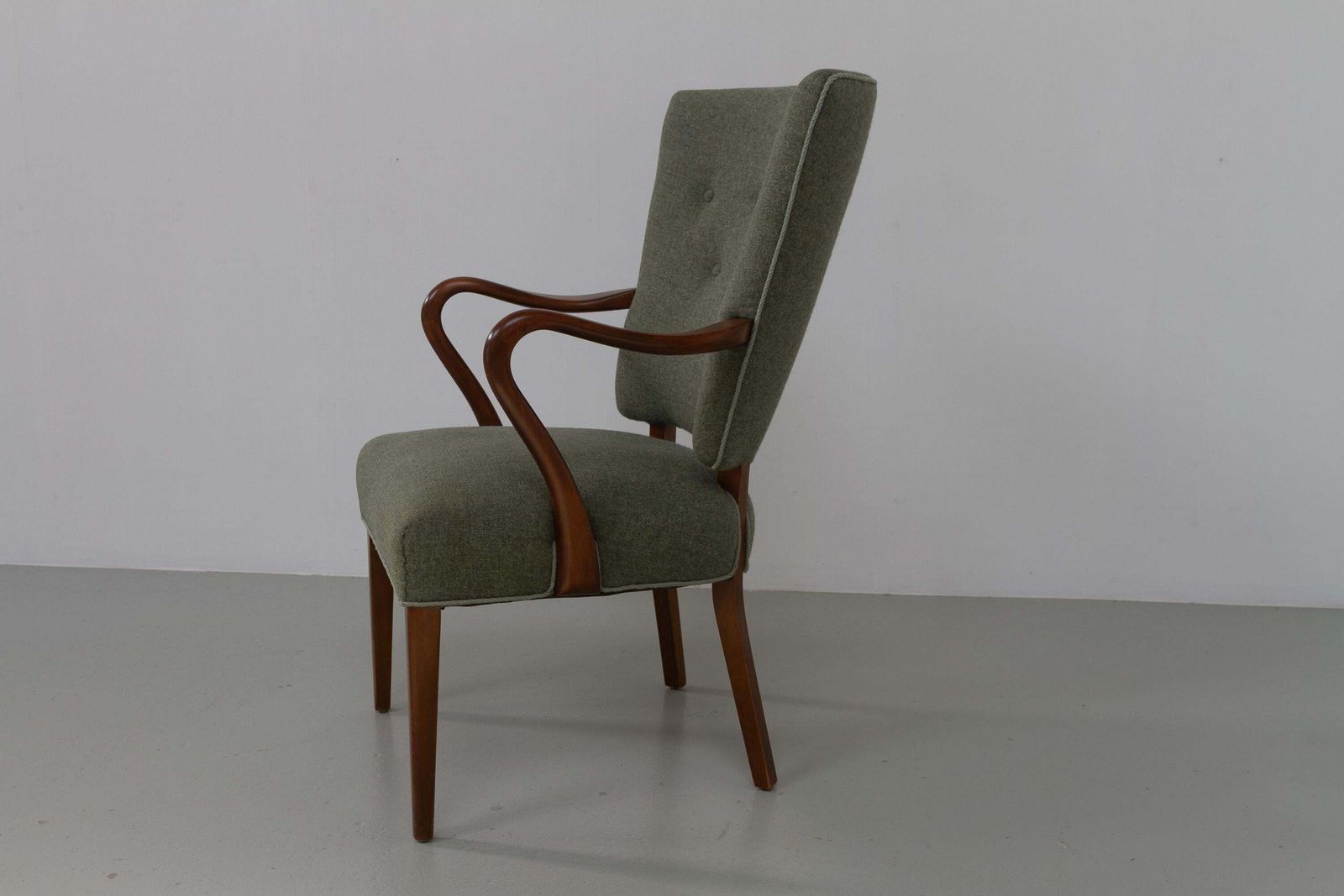 Danish Green Armchair By Alfred Christensen For Slagelse Møbelværk, 1940s. photo vintage