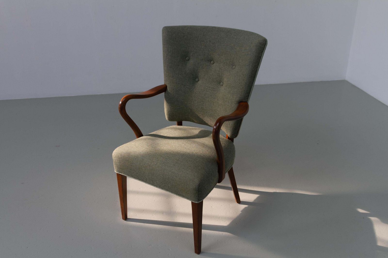 photo vintage Danish Green Armchair By Alfred Christensen For Slagelse Møbelværk, 1940s.