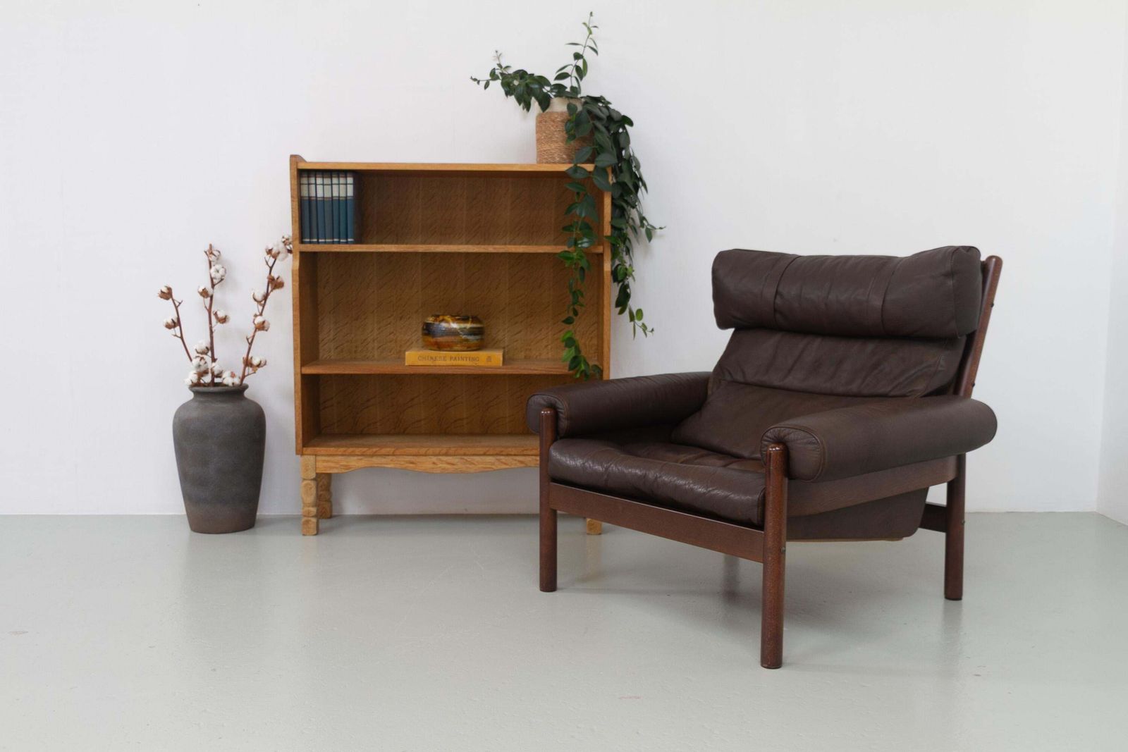 Danish Mid Century Norell Style Leather Lounge Chair, 1960s. photo furniture