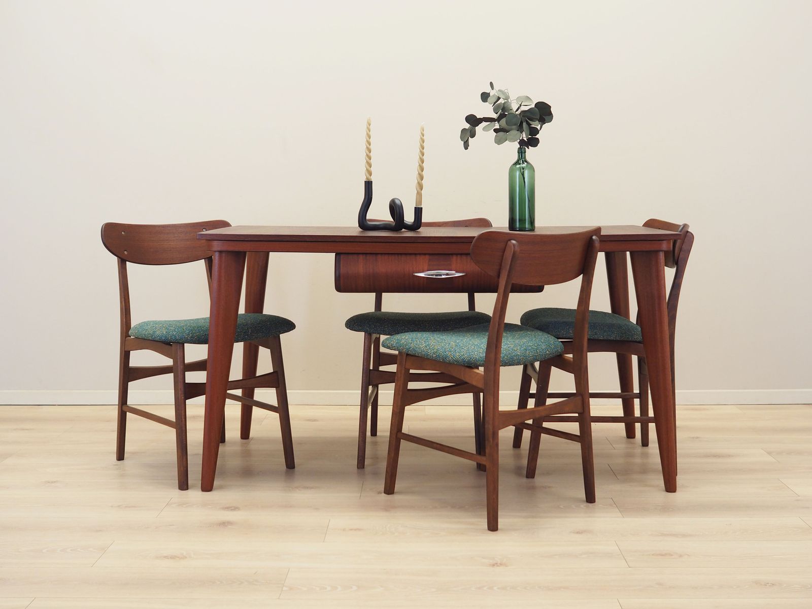 Set Of Four Teak Chairs, Danish Design, 1970s, Production: Denmark photo furniture