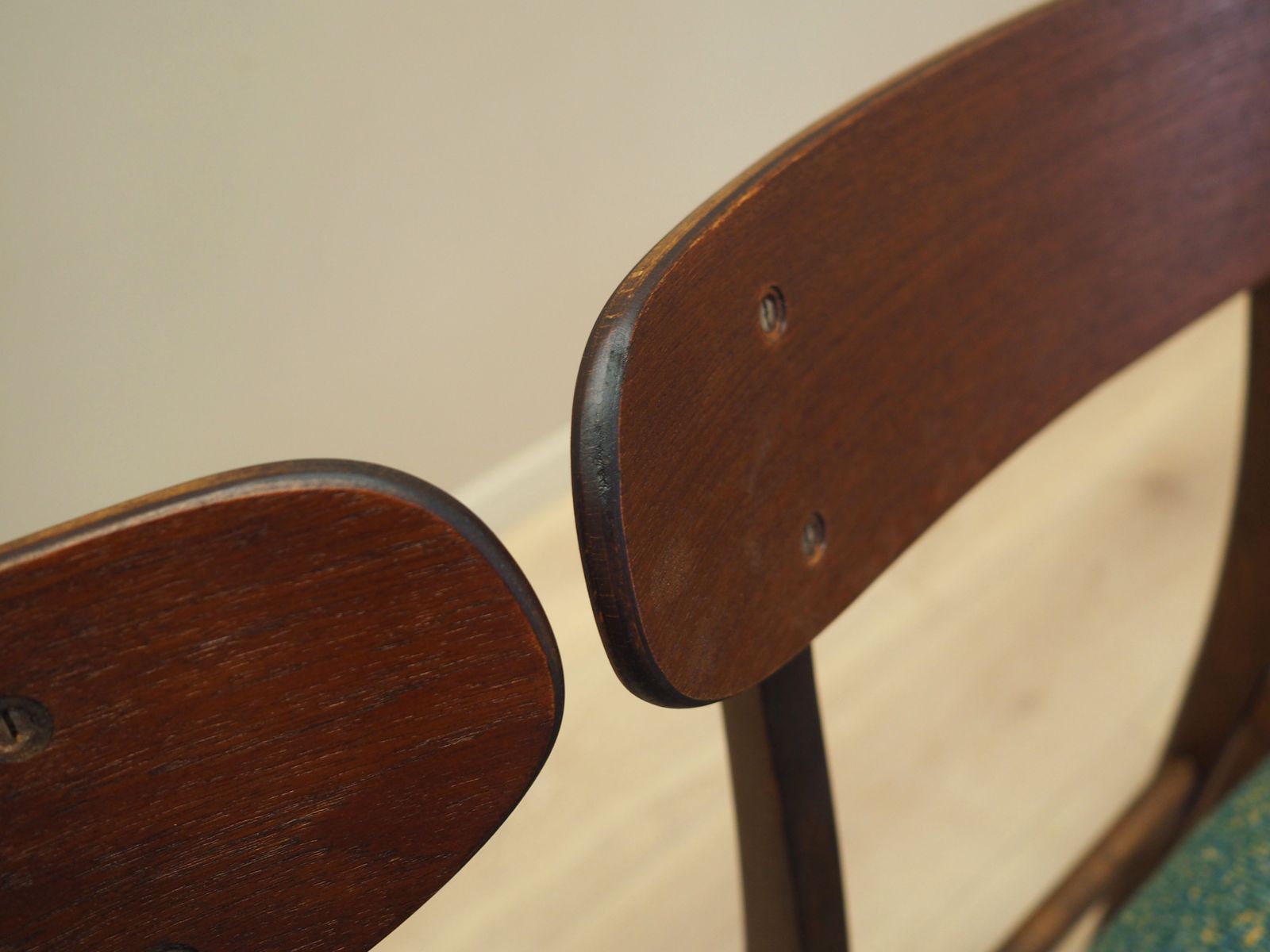 Set Of Four Teak Chairs, Danish Design, 1970s, Production: Denmark photo vintage