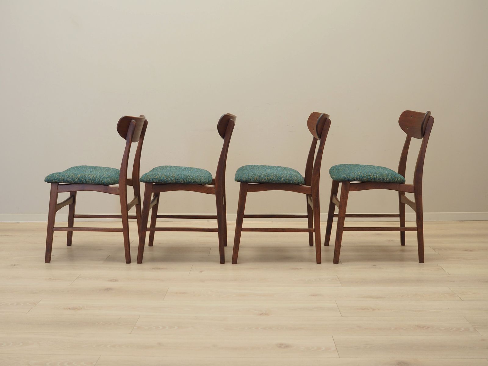 Furniture Set Of Four Teak Chairs, Danish Design, 1970s, Production: Denmark photo