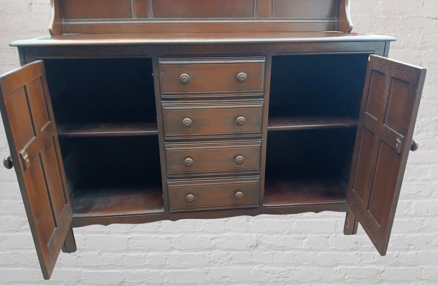 Ercol Dresser 4 Drawers 2 Cupboards And Shelved Top photo Furniture