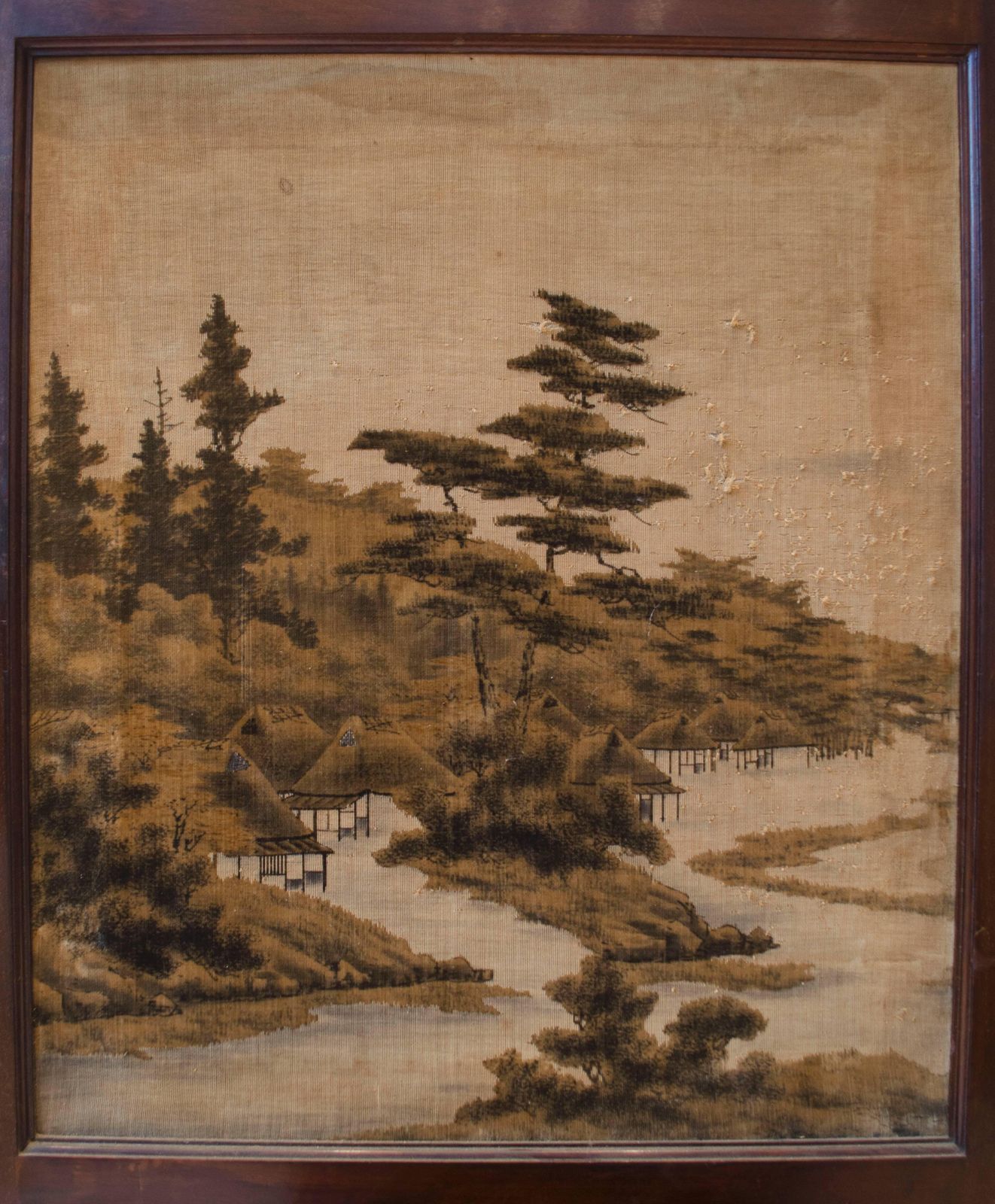 E. W. Godwin, Attri An Anglo Japanese Four Fold Screen With Japanese Silk Scenes photo vinterior