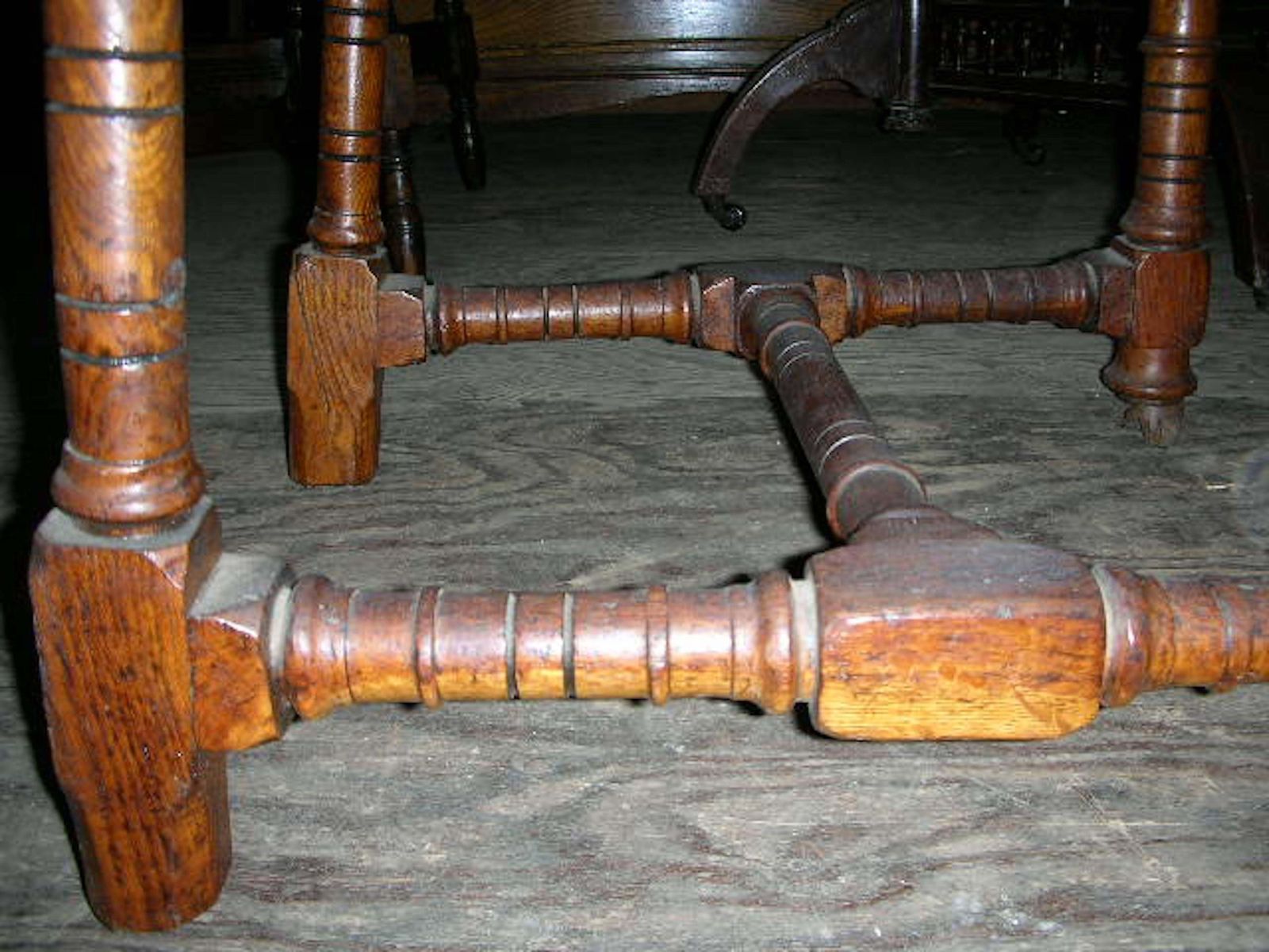 John Pollard Seddon A Pair Of Gothic Revival Oak Dining Chairs. 4 More Available photo buy