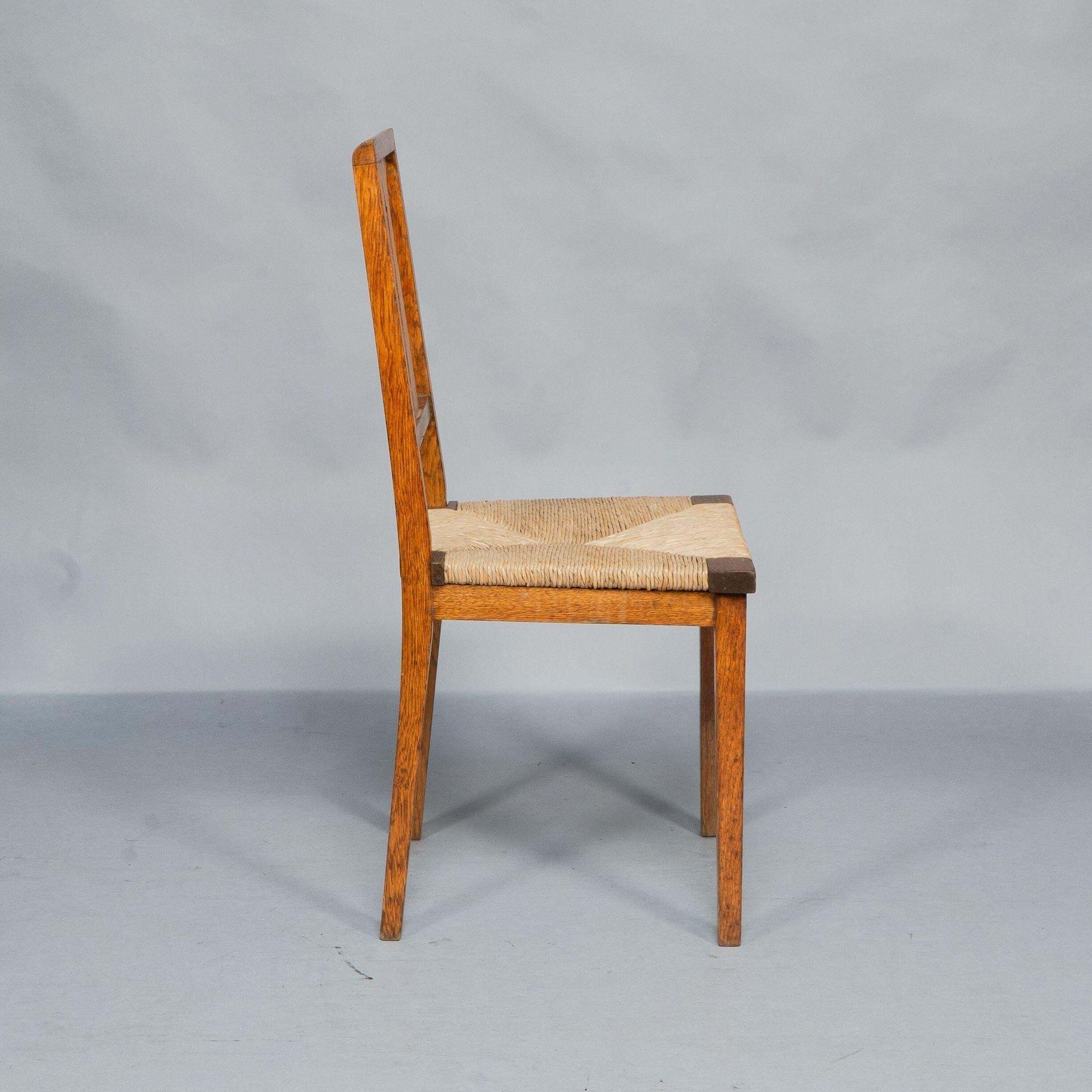 Furniture Wylie & Lochhead. Pair Of Arts & Crafts Oak Side Chairs photo
