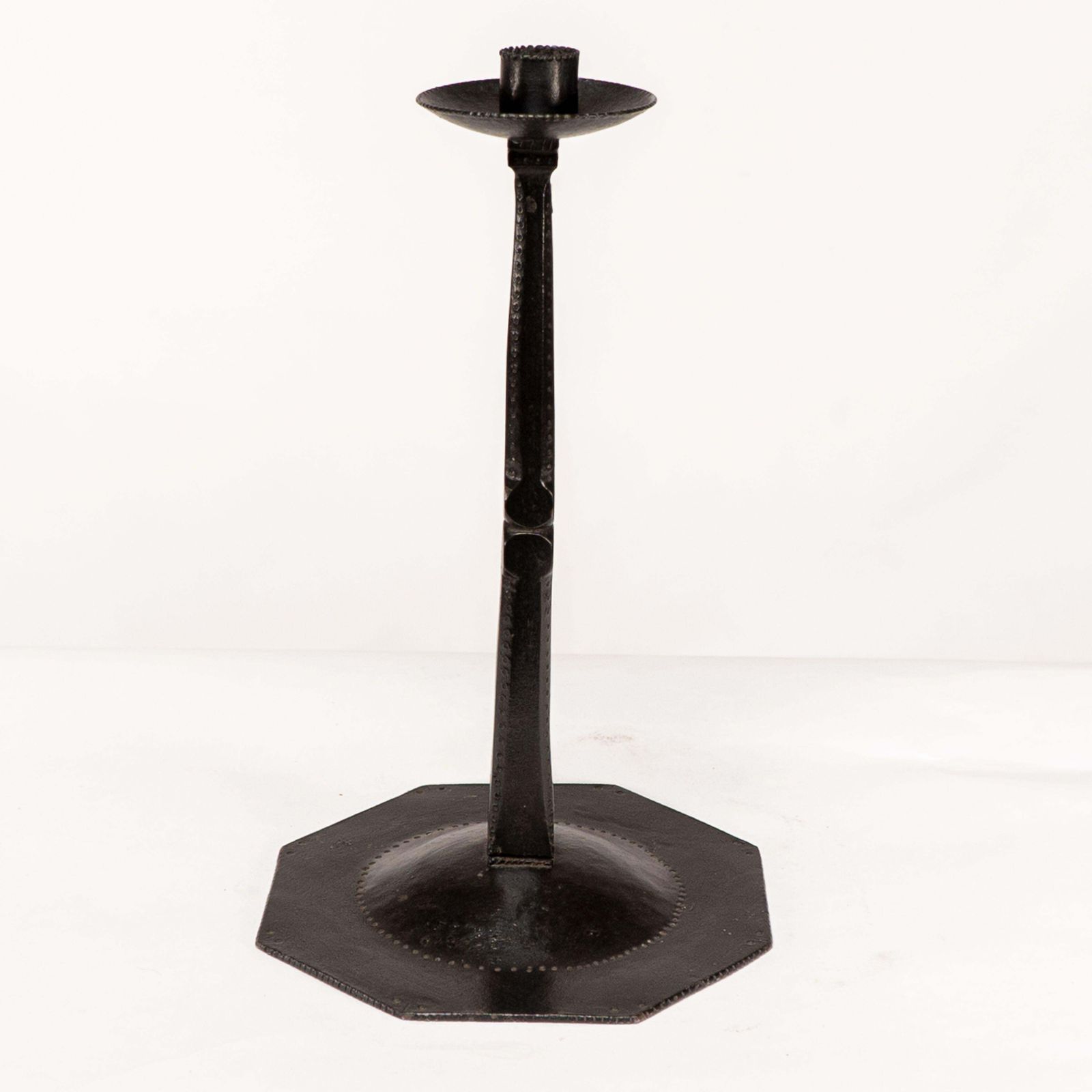 Ernest Gimson & Made By Alfred Bucknell. A Rare Unusually Tall Steel Candlestick photo buy