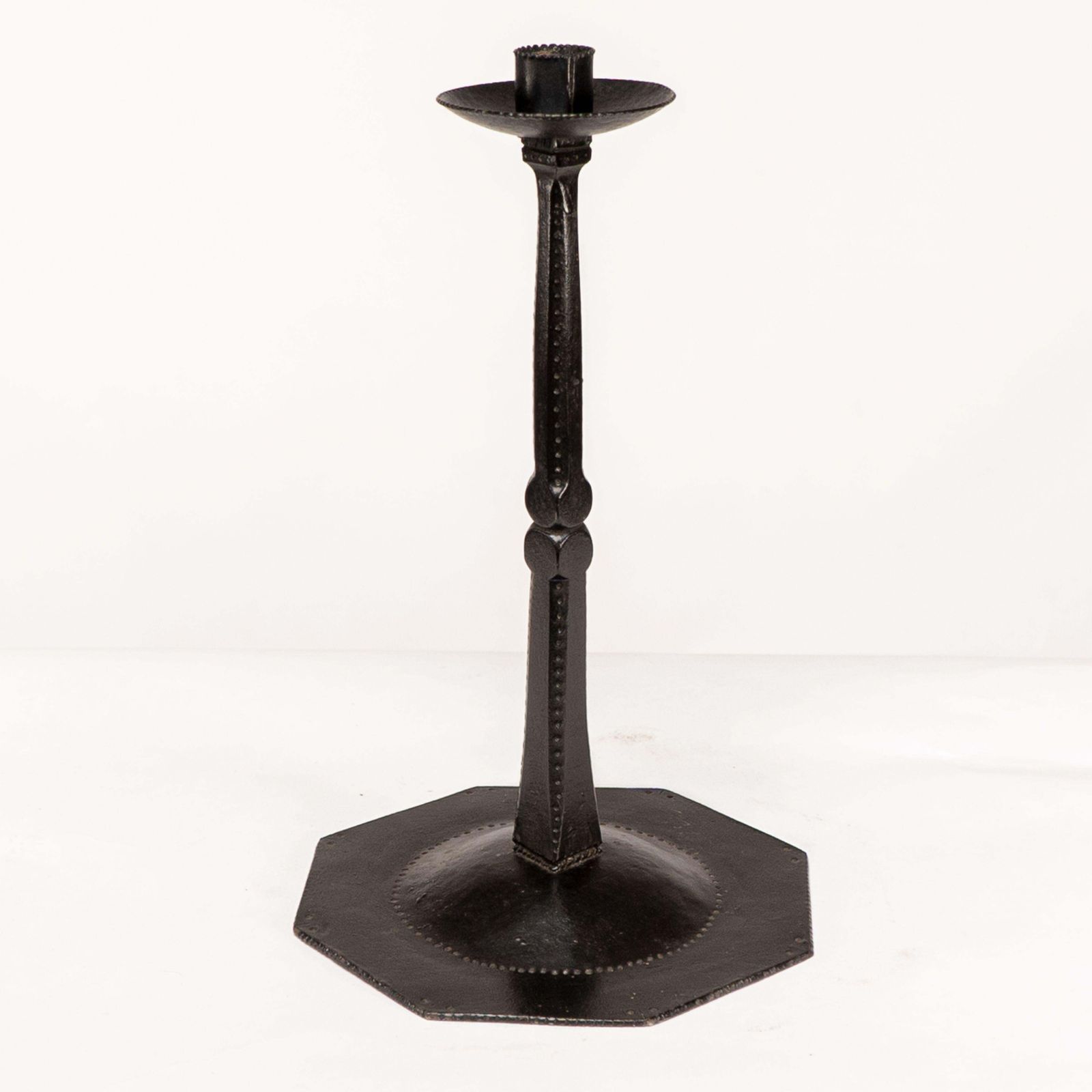 Ernest Gimson & Made By Alfred Bucknell. A Rare Unusually Tall Steel Candlestick photo vintage