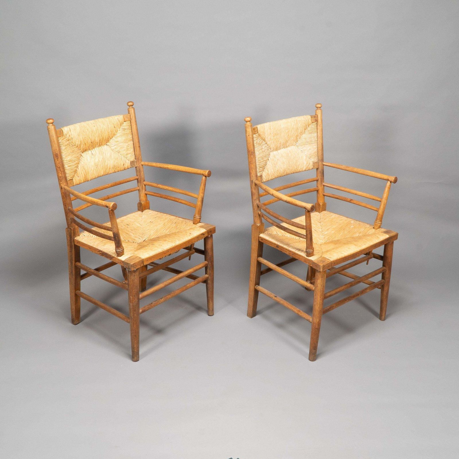 Morris & Co Attributed To Philip Webb. A Scarce Pair Of Beech Sussex Armchairs photo furniture