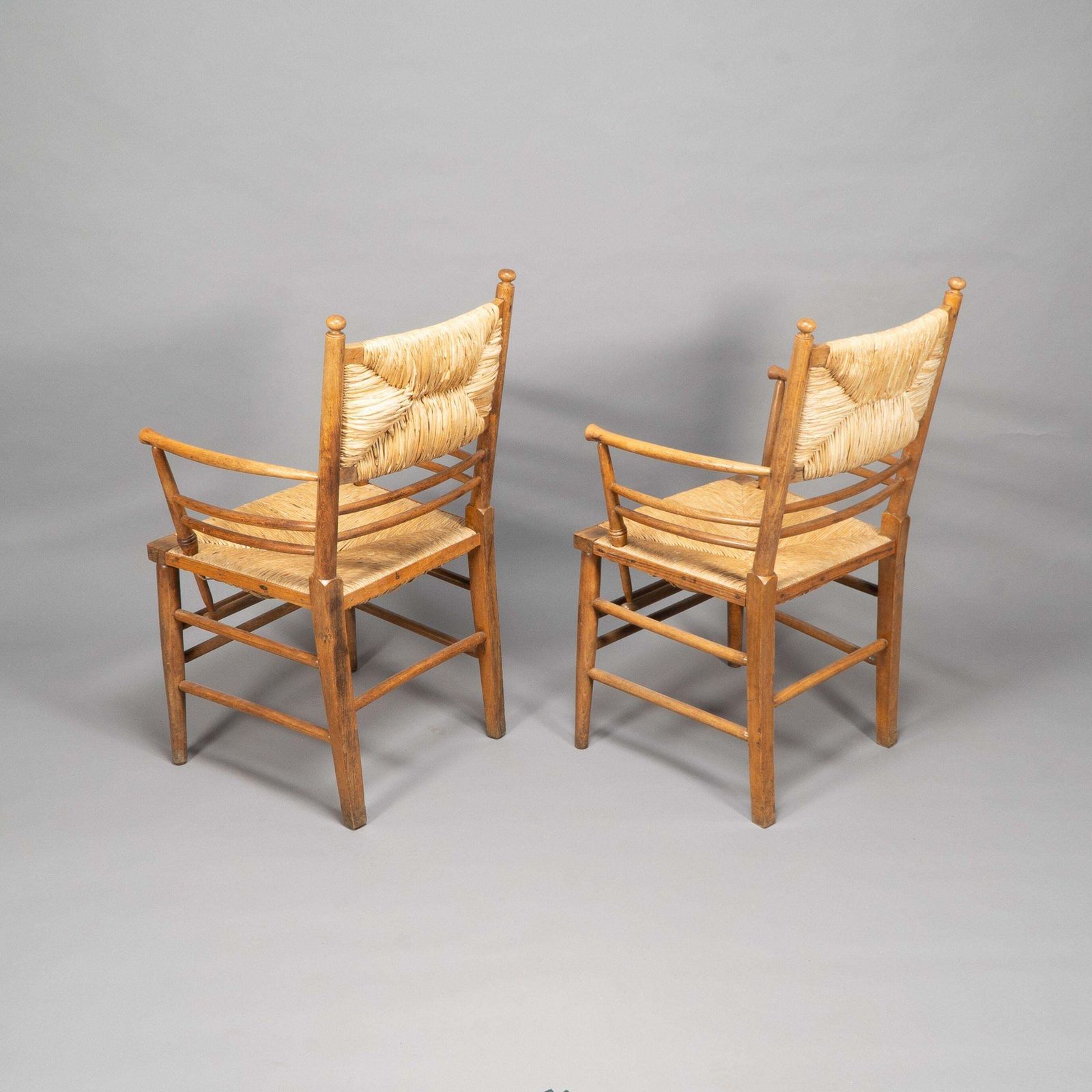 Morris & Co Attributed To Philip Webb. A Scarce Pair Of Beech Sussex Armchairs photo 3671.0