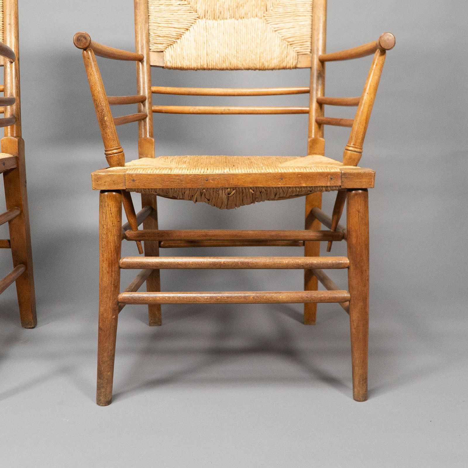 photo buy Morris & Co Attributed To Philip Webb. A Scarce Pair Of Beech Sussex Armchairs