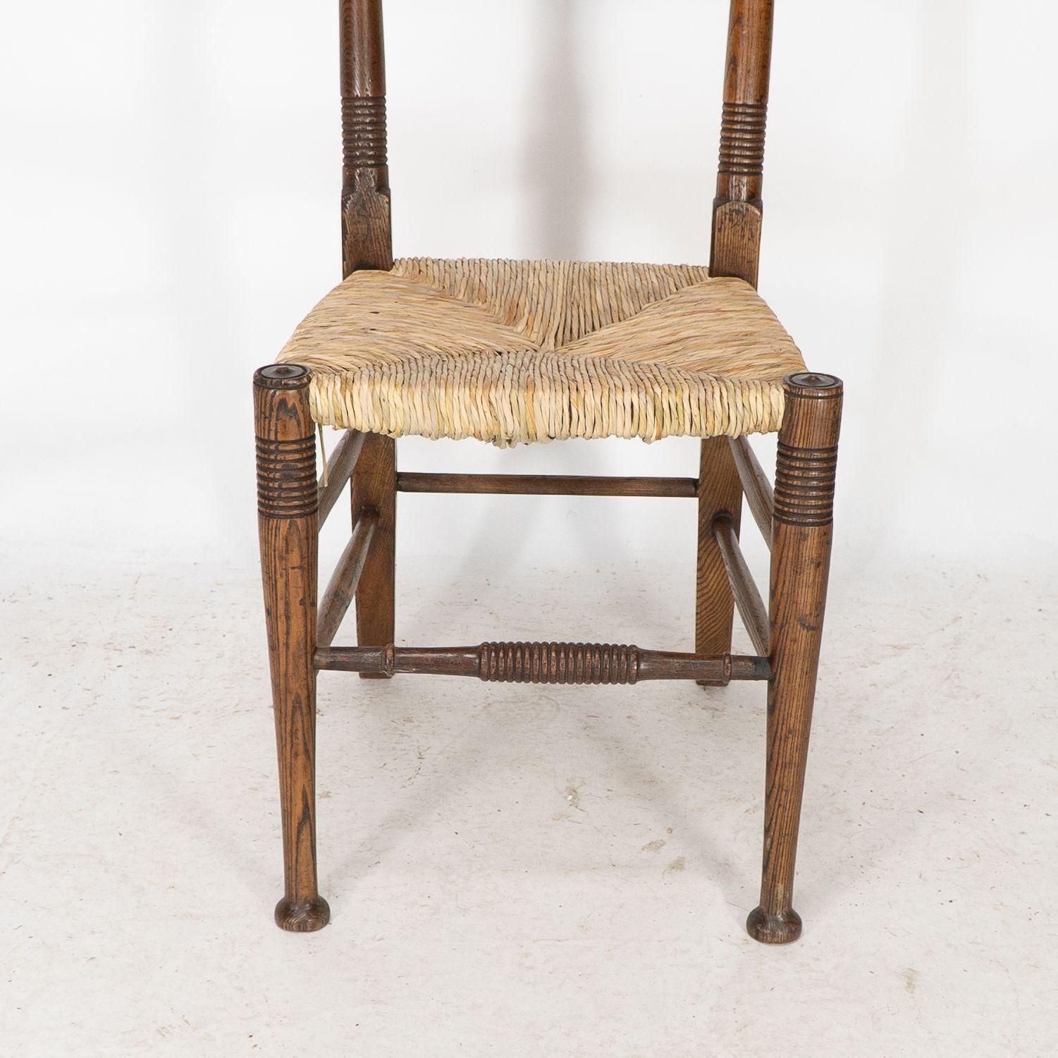 photo for sale William Birch For Liberty & Co. A Pair Of Arts & Crafts Rush Seat Oak Chairs
