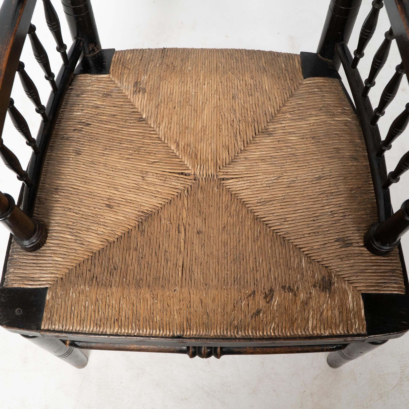 Liberty & Co, Attributed. An Aesthetic Movement Rush Seat Armchair photo buy