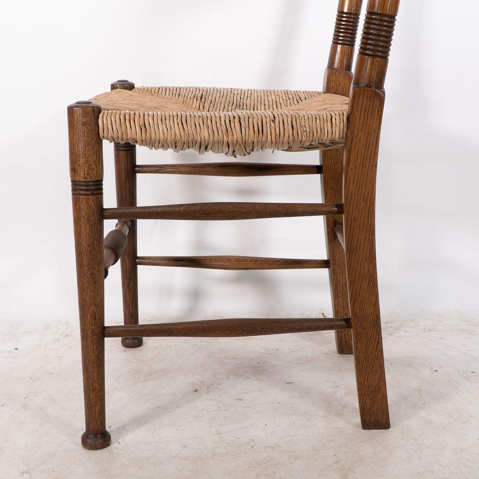 photo for sale William Birch. Liberty & Co. A Arts And Crafts Rush Seat Oak Dining Chair
