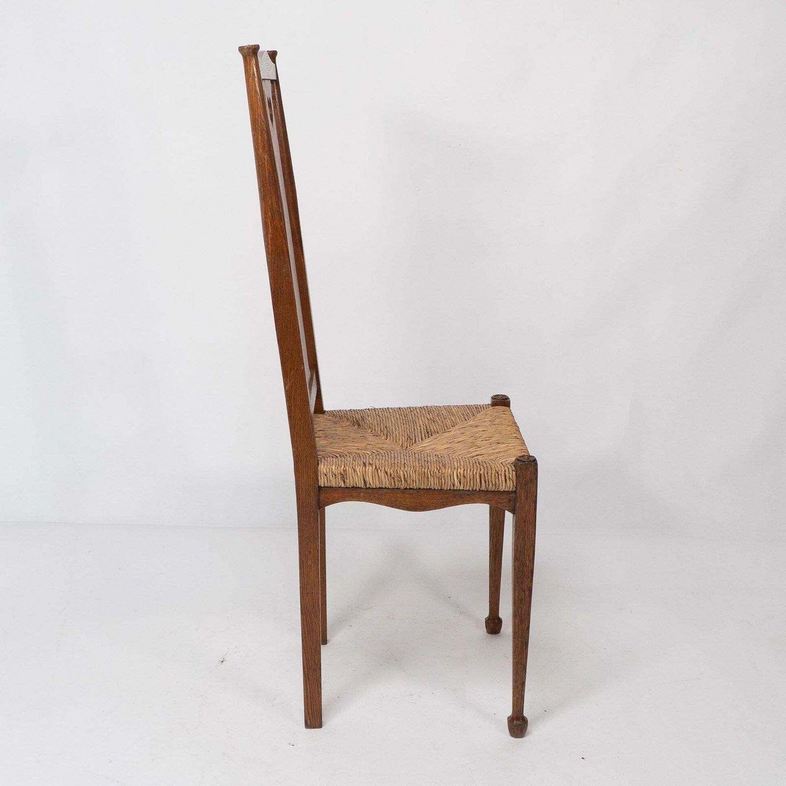 Ambrose Heals For Heals Of London. A Pair Of Arts And Crafts Rush Seated Chairs photo buy