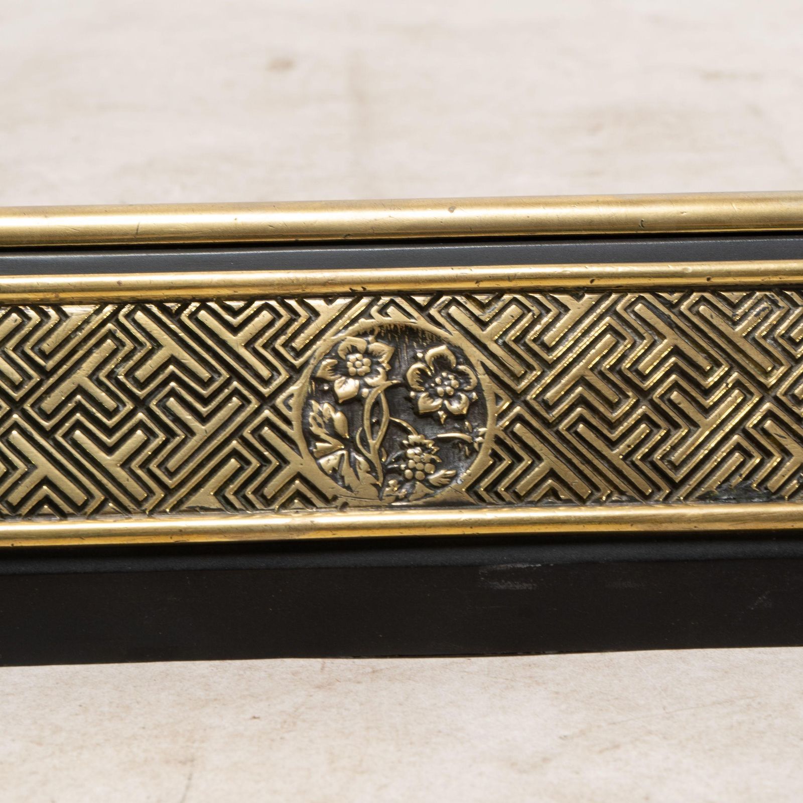 photo for sale Thomas Jeckyll For Barnard Bishop & Barnard. An Aesthetic Movement Brass Fender