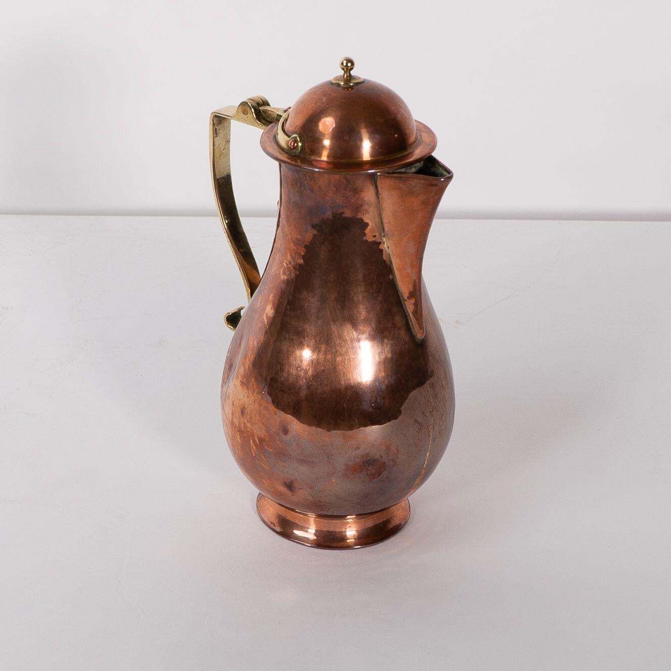 Birmingham Guild Of Handicraft. An Arts & Crafts Copper And Brass Chocolate Jug photo furniture