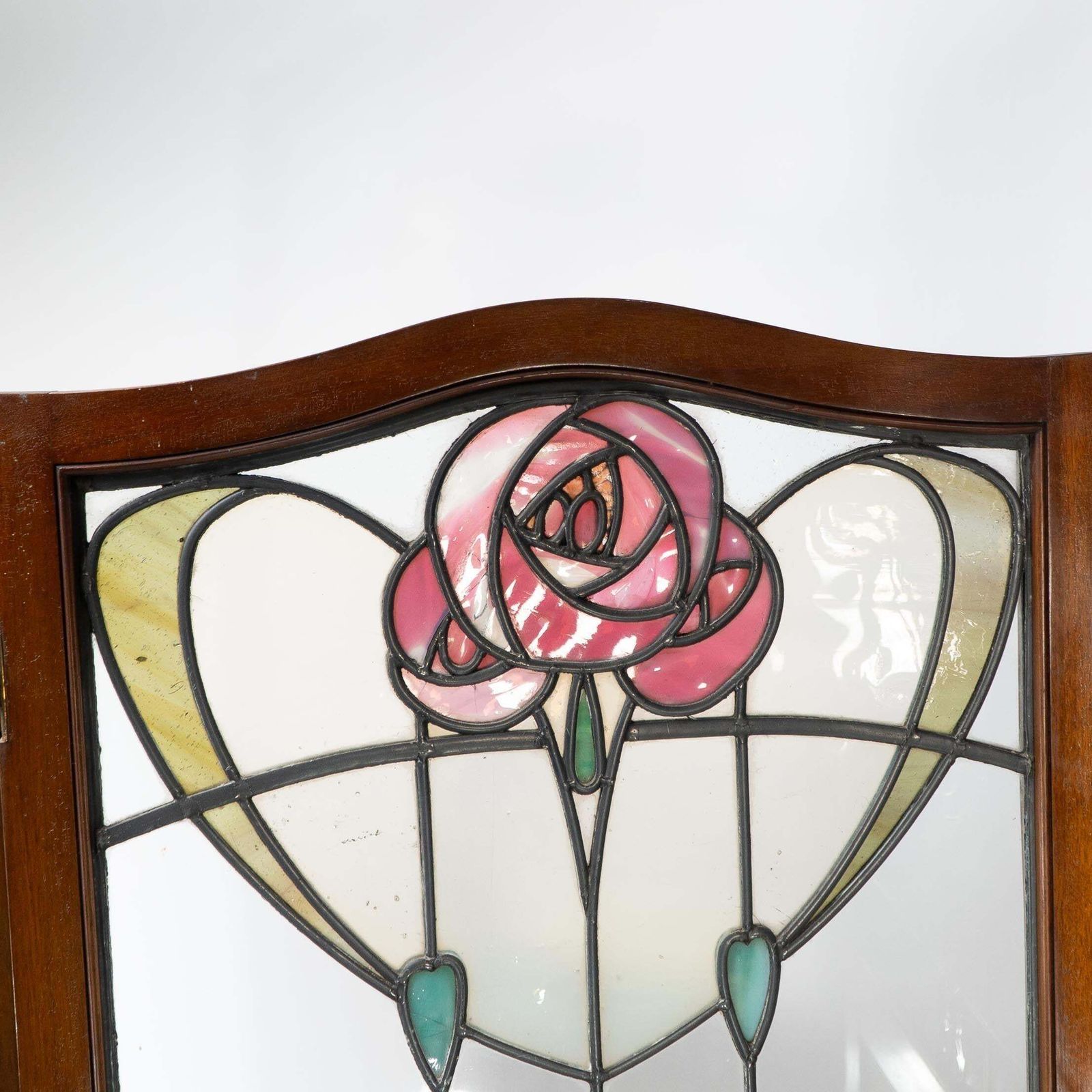 Liberty & Co. Glasgow Style Arts & Crafts Walnut Three Fold Screen photo vinterior