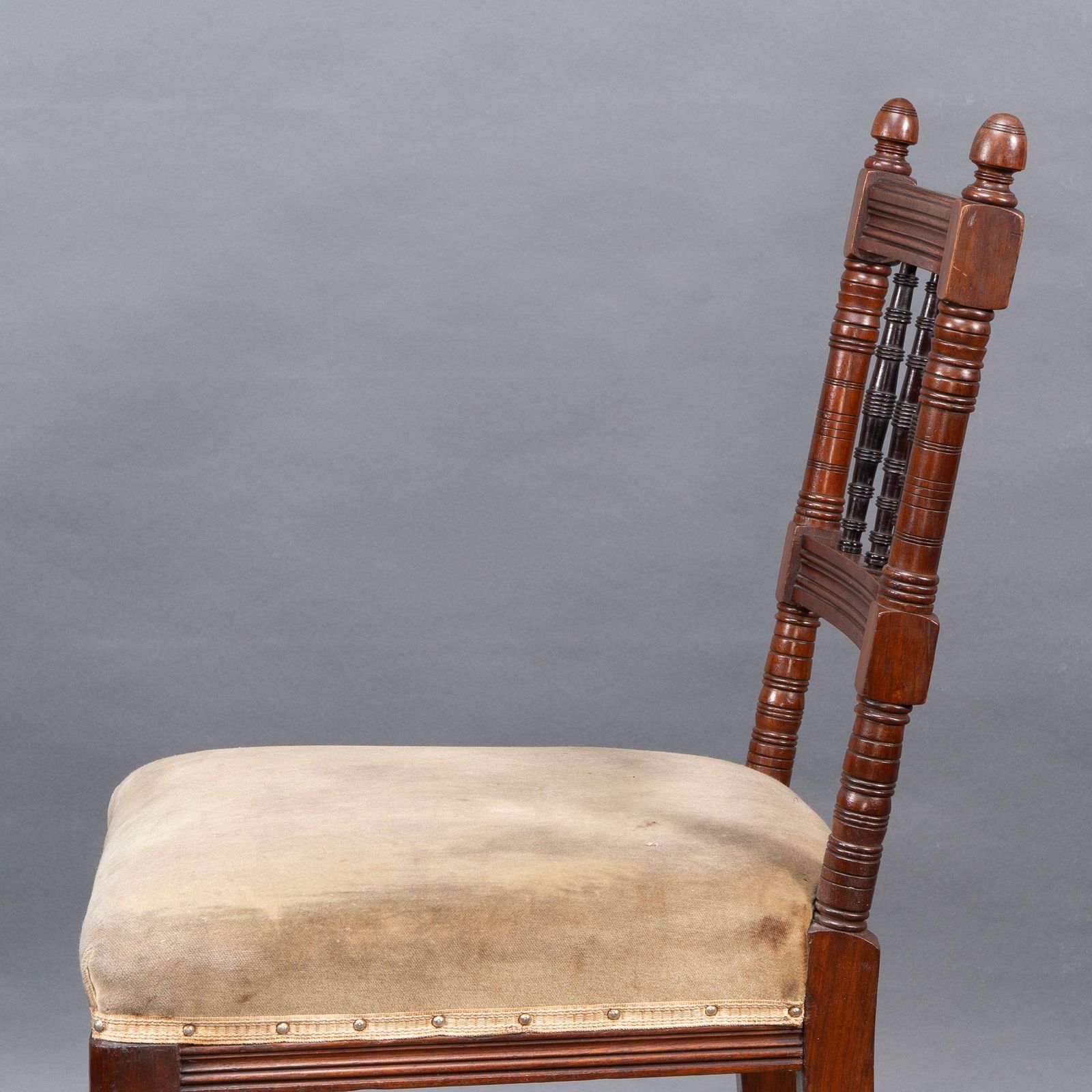 1836.0 Charles Mills & Sons. Three Aesthetic Movement Side Chairs W. Ebonized Turnings photo