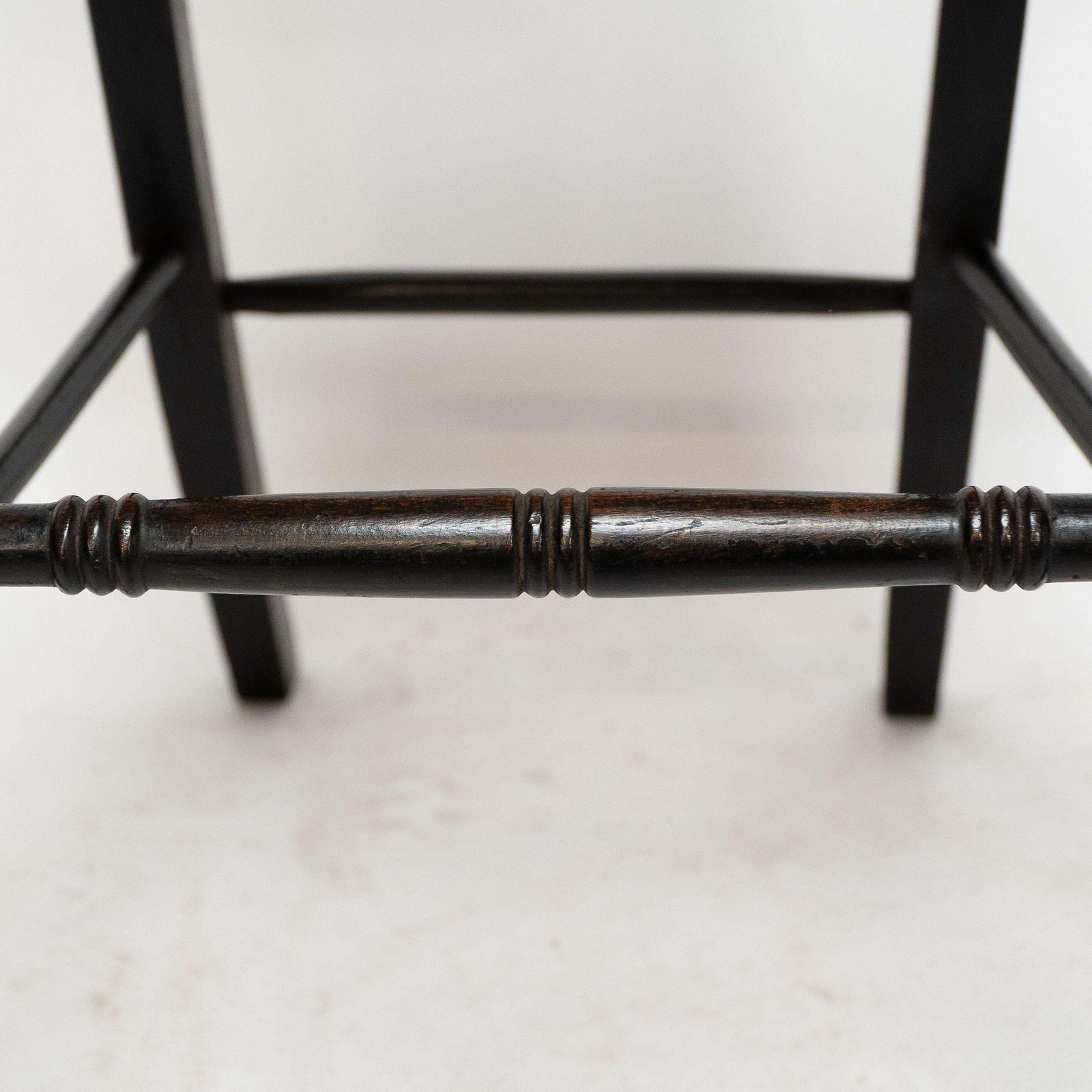 Furniture Collier & Plucknett Attri. Godwin Style. Aesthetic Movement Ebonized Music Chair photo