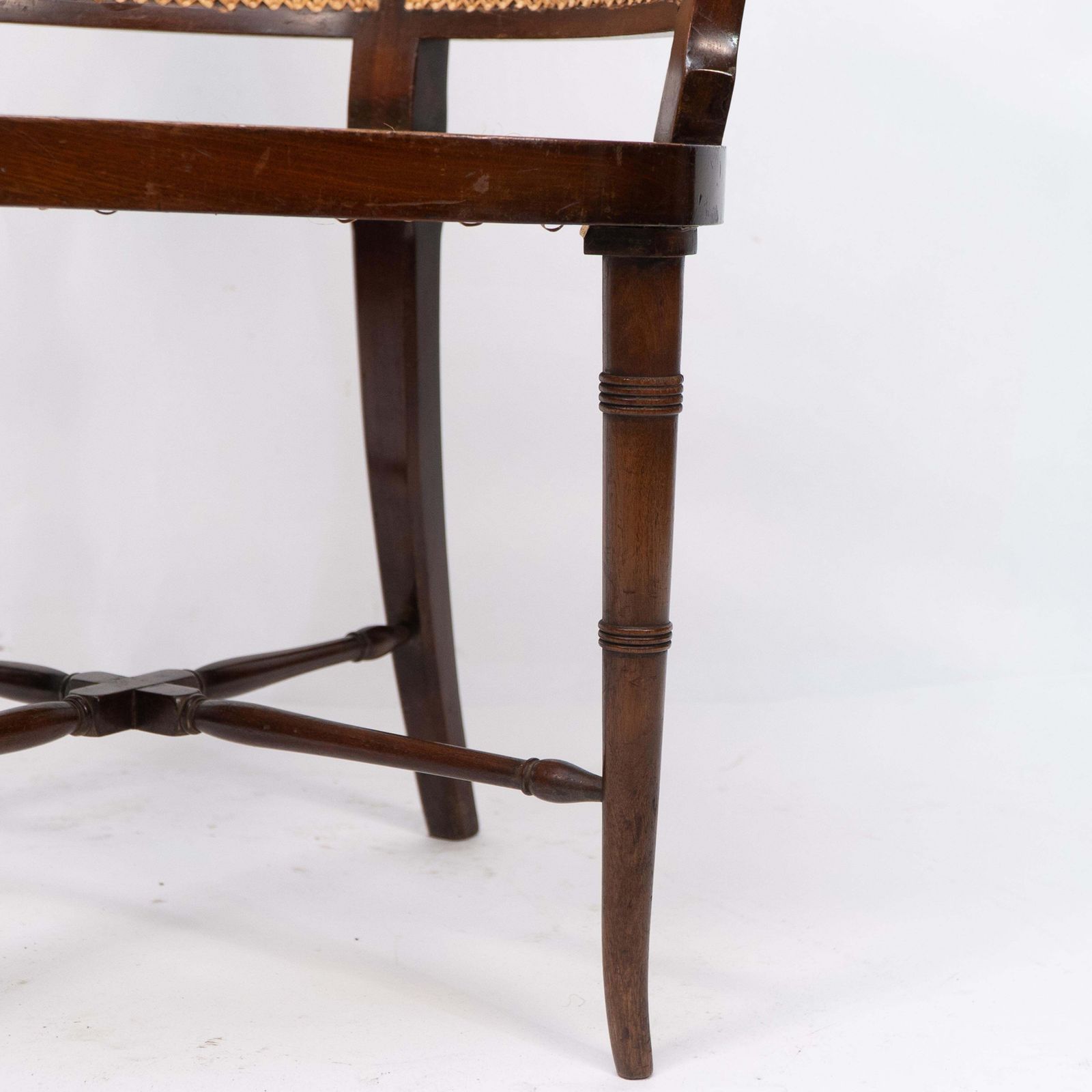 2040.0 An Anglo Japanese Cane Work Armchair photo