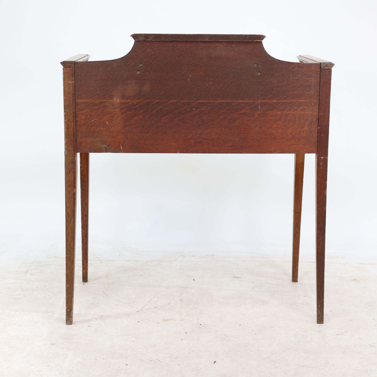 Wylie & Lochhead Attri. An Arts & Crafts Oak Desk With New Leather Writing Area photo vintage