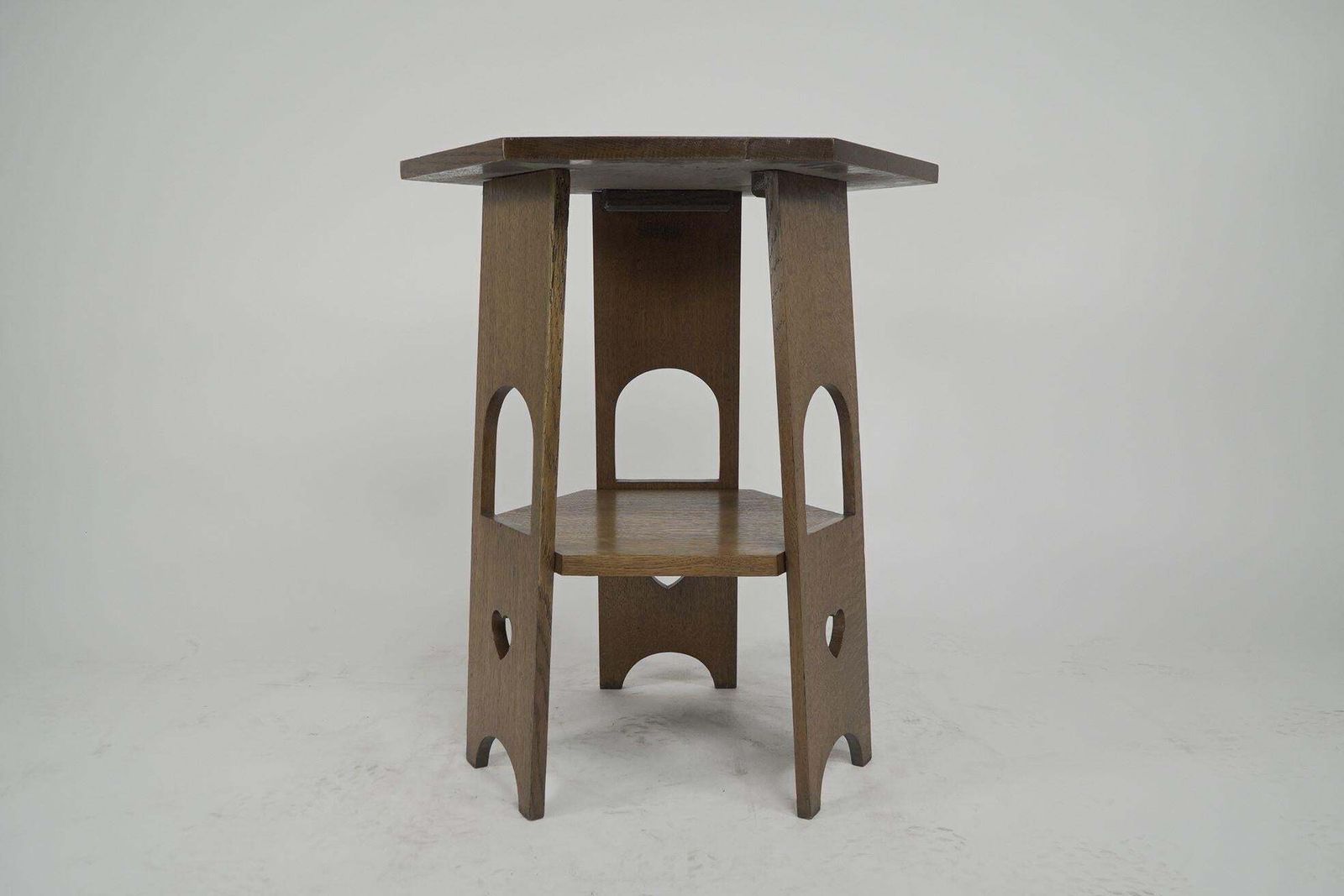 Liberty And Co. A Scarce Pair Of Arts & Crafts Oak Side Tables With Plank Sides photo Furniture