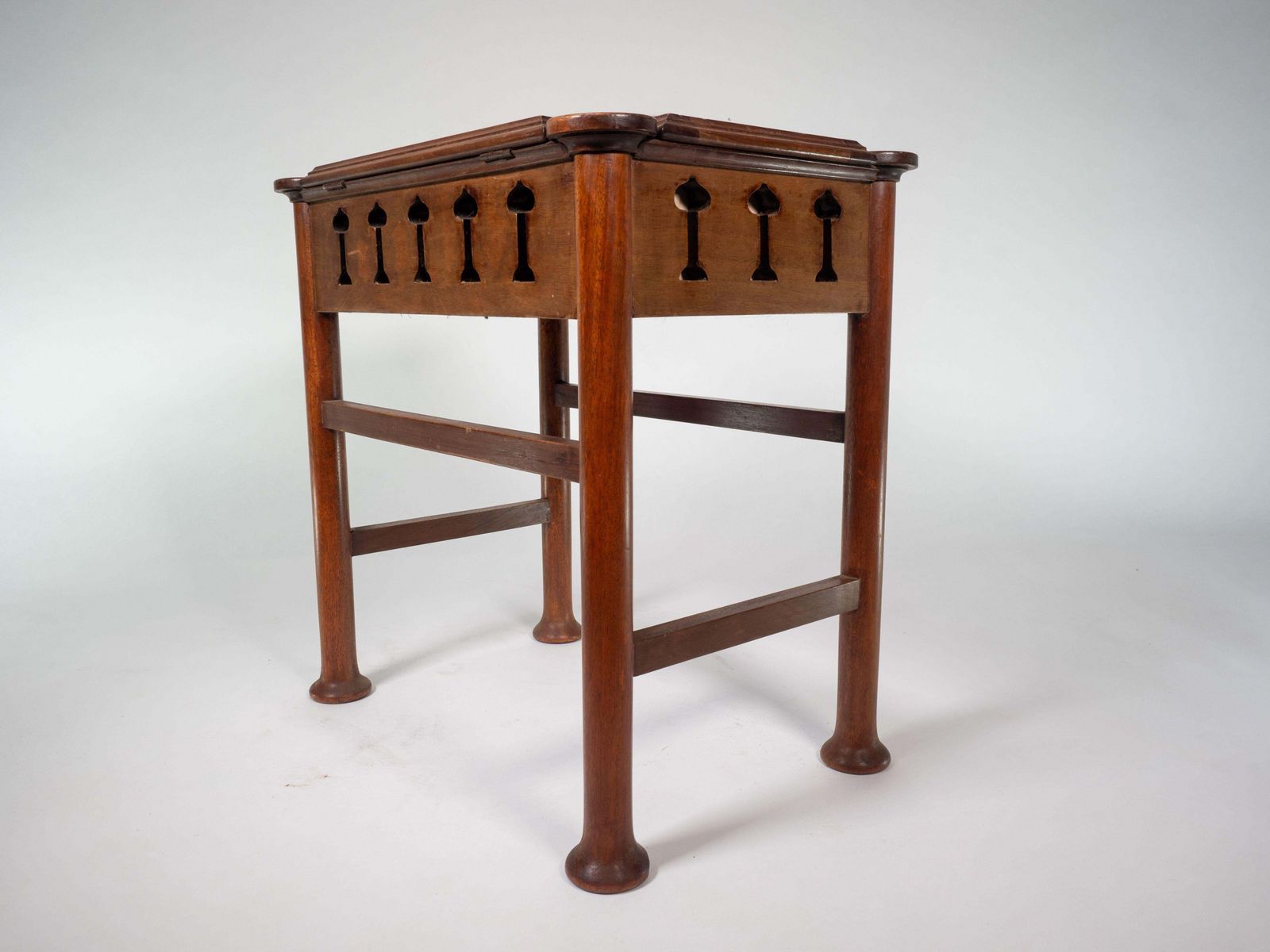 Liberty & Co Attri. Glasgow School Walnut Piano Stool W. Storage Under The Seat photo 1836.0