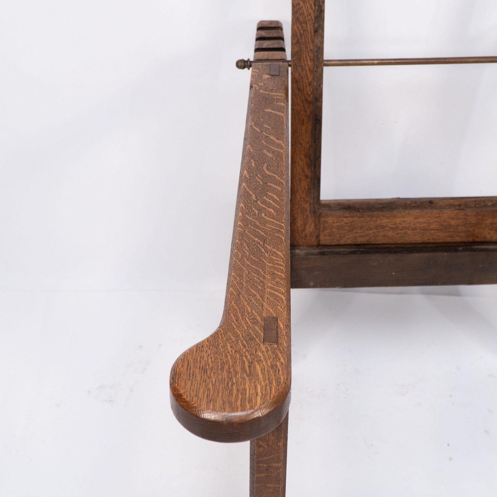 photo for sale A Cotswold School Arts And Crafts Reclining Oak Armchair Of Superior Quality