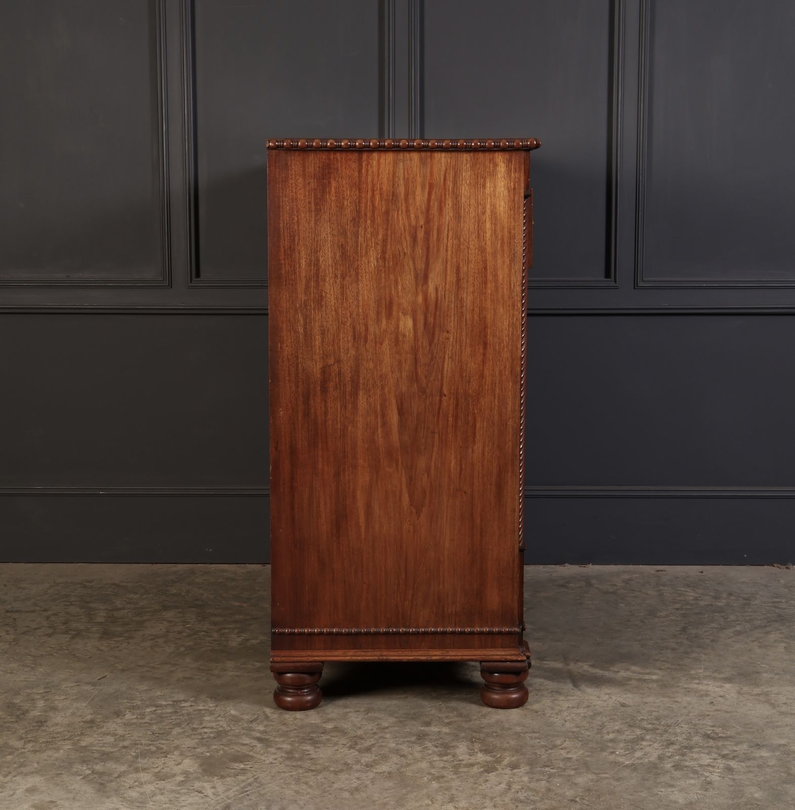 Antique Flame Mahogany Scottish Chest photo Furniture