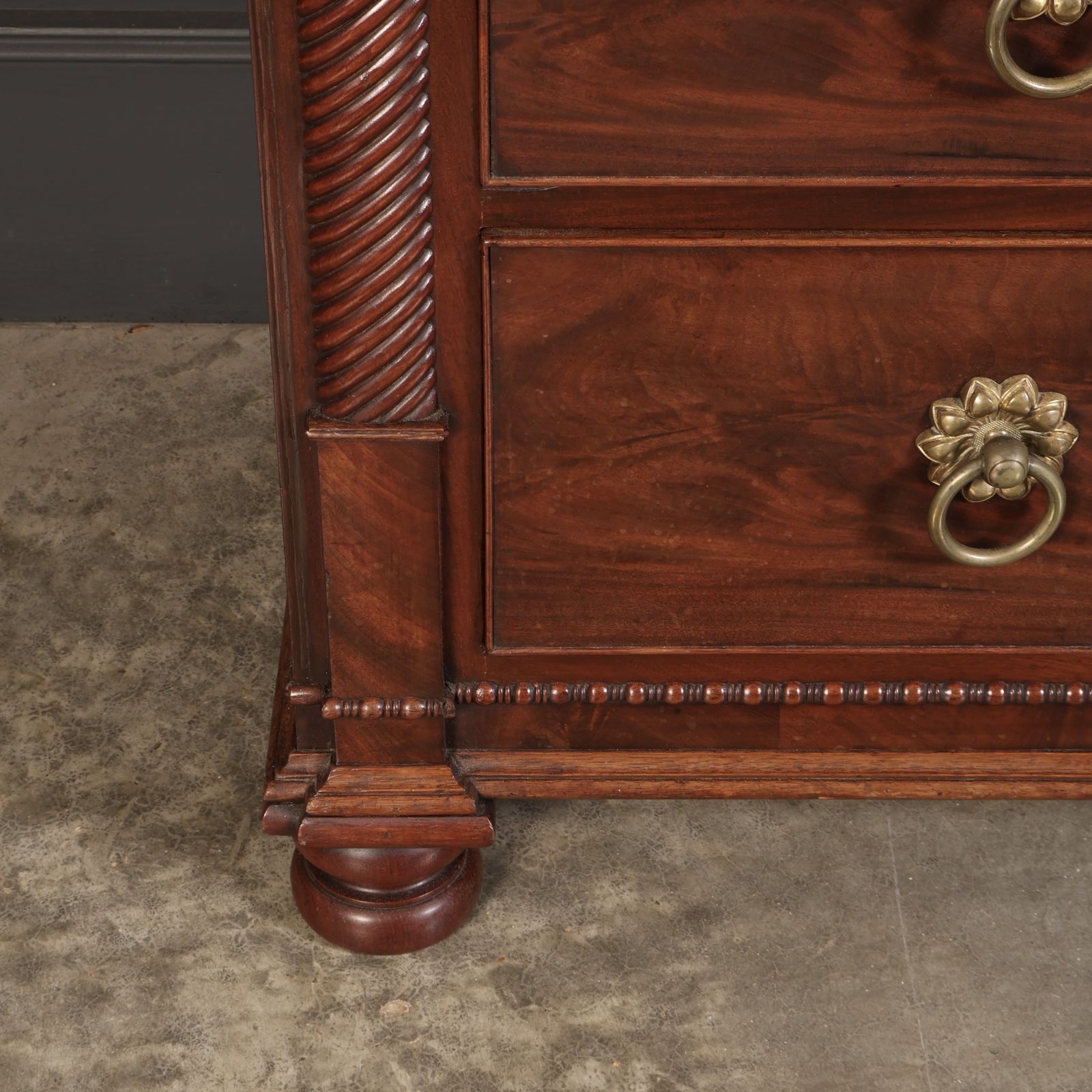 Antique Flame Mahogany Scottish Chest photo buy