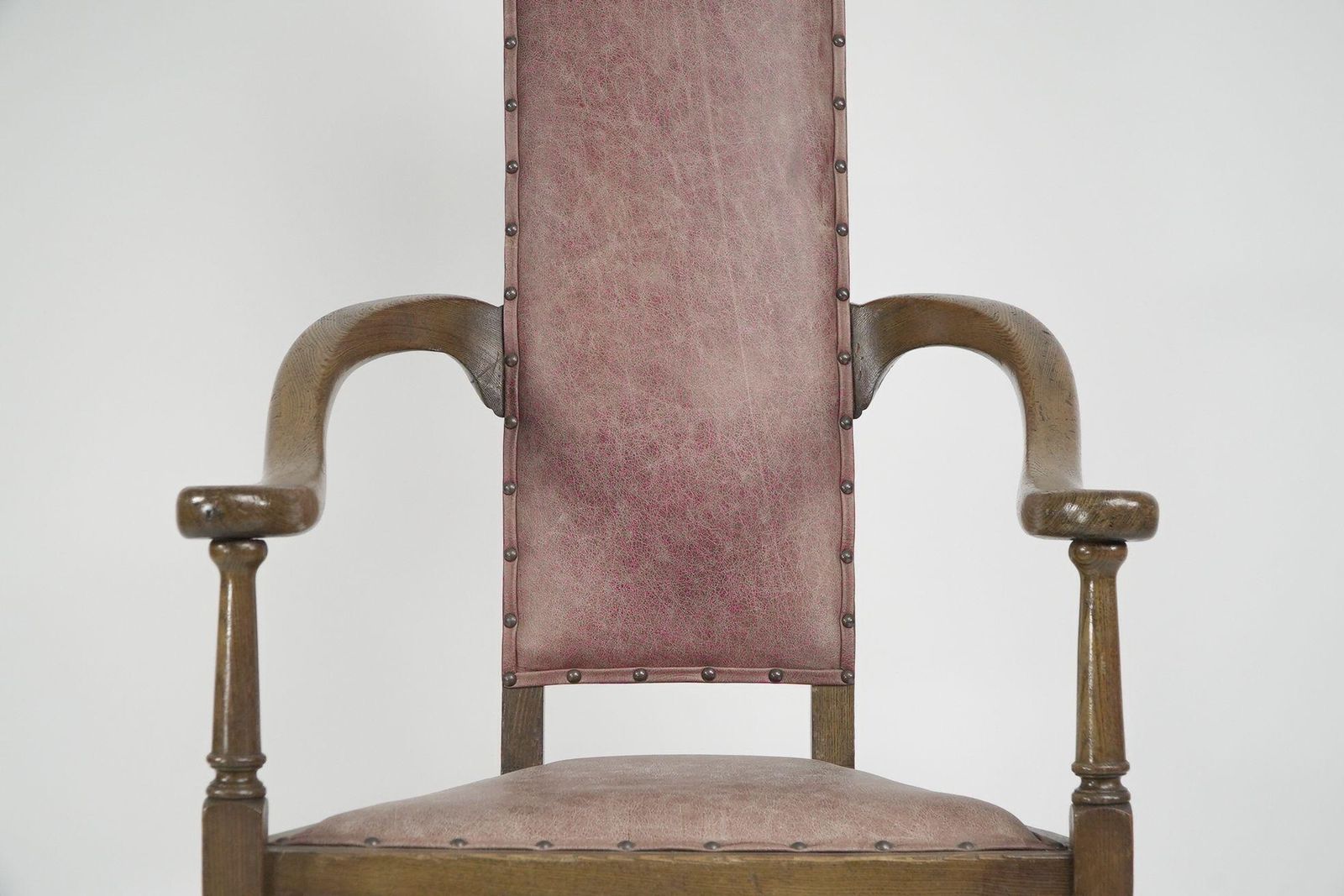 J S Henry. An Ash Arts & Crafts Armchair With An Elongated Back & Curled Ears photo buy