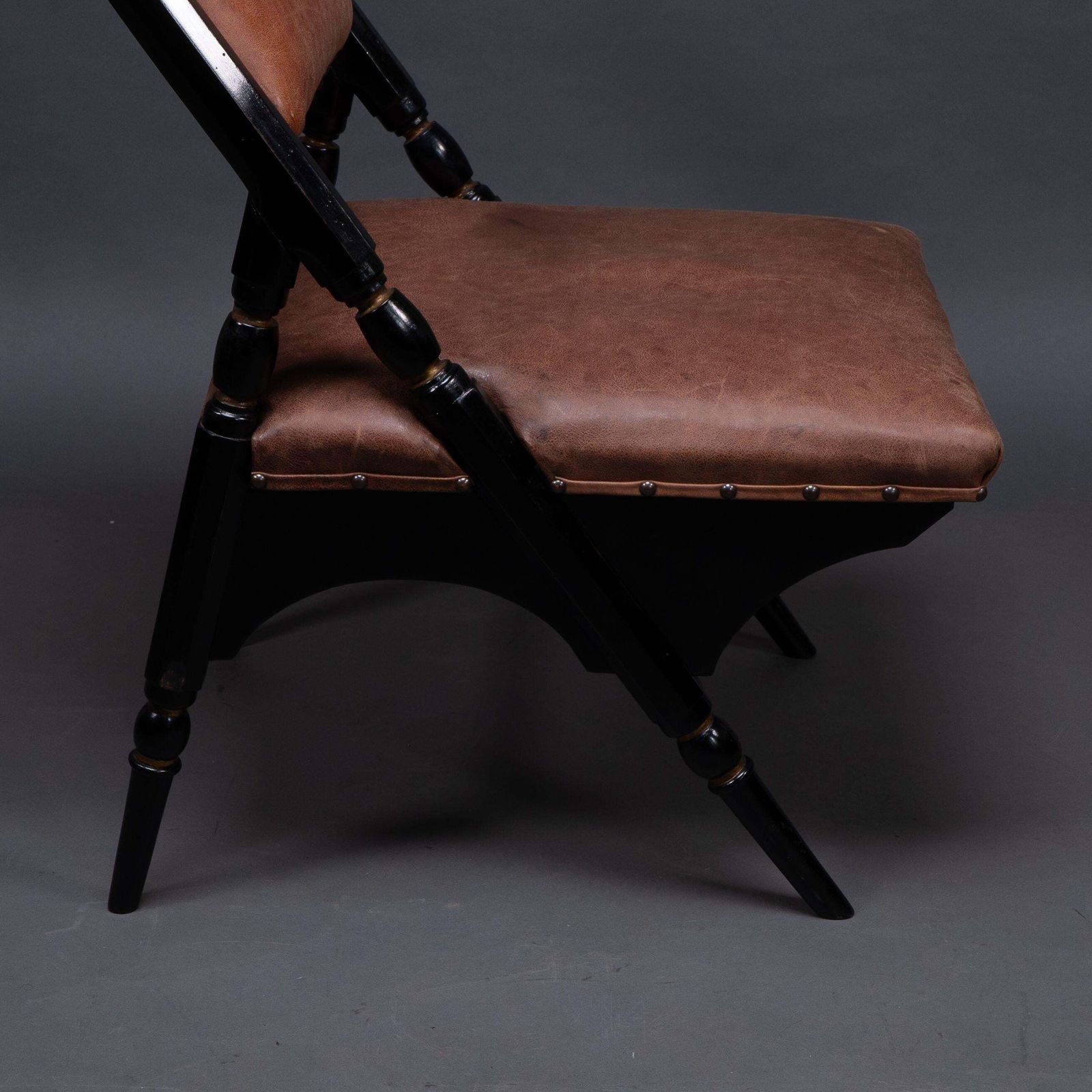 Furniture An Aesthetic Movement A Frame Ebonized Chair In The Style Of DR C Dresser photo