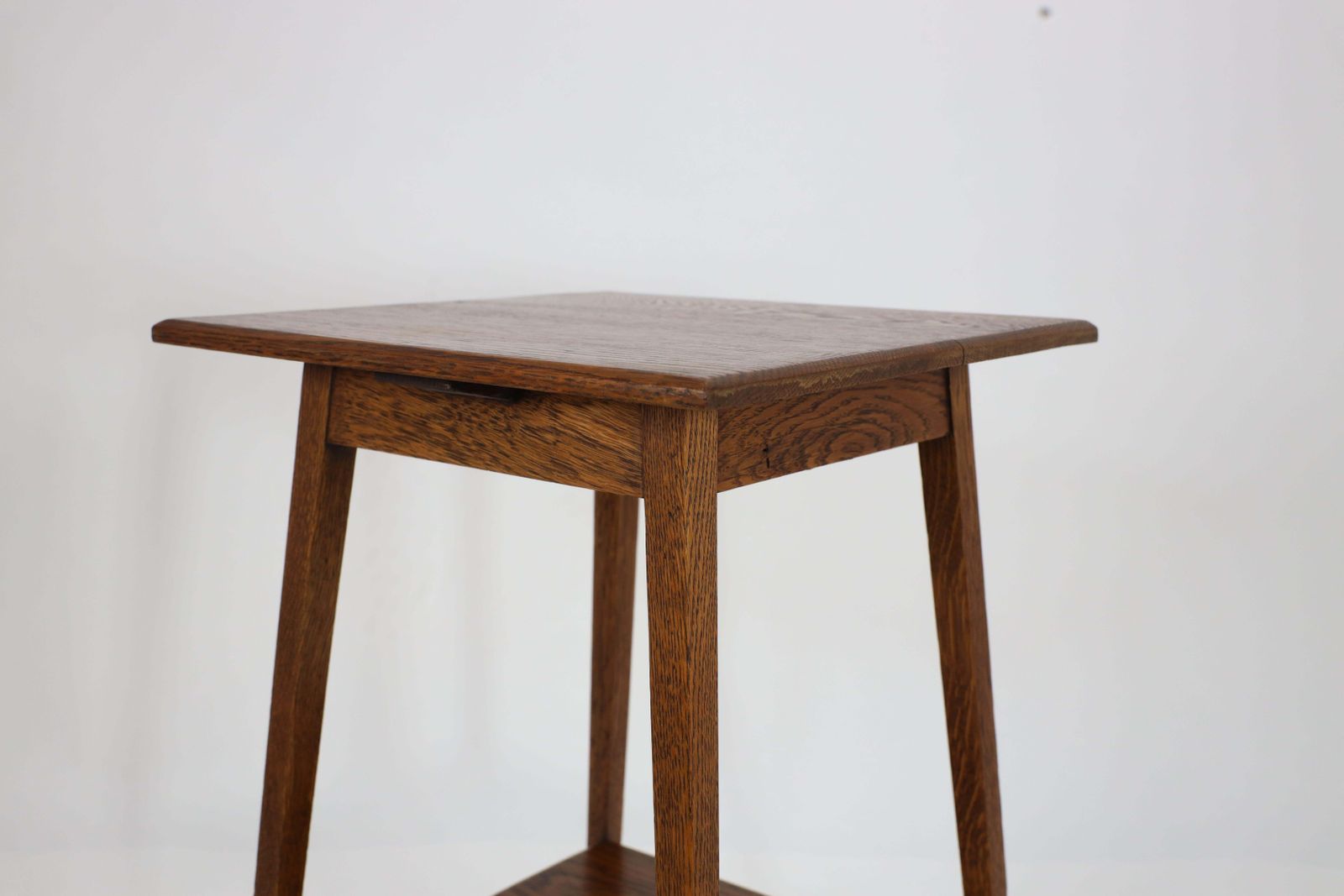 Furniture Waring And Gillow. A Good Quality Little Arts And Crafts Oak Sidetable photo