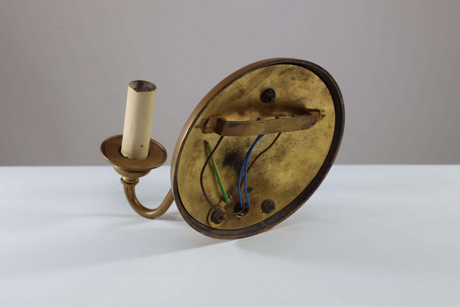 A Pair Of Arts And Crafts Brass Wall Lights With Galleons In Sail. photo vinterior