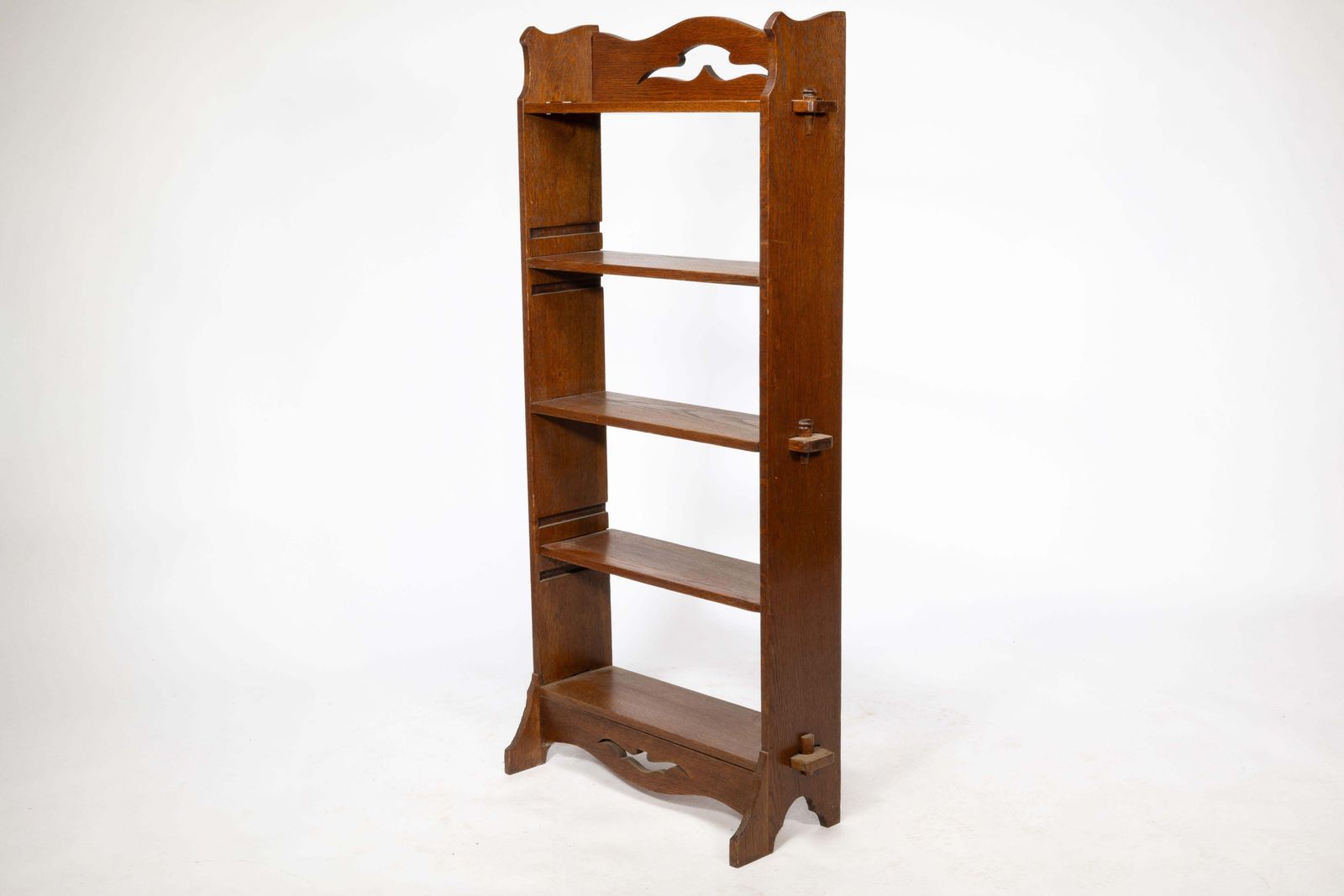 Liberty And Co. An Arts And Crafts Golden Oak Bookcase Flat Packed photo for sale