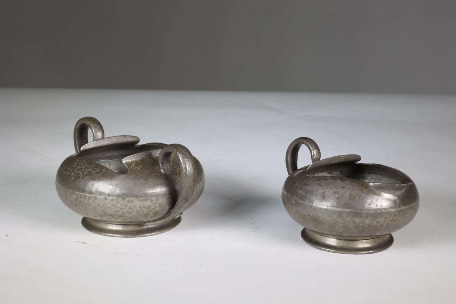 Liberty And Co. An English Pewter 0966 Arts And Crafts Milk And Sugar Bowl photo furniture