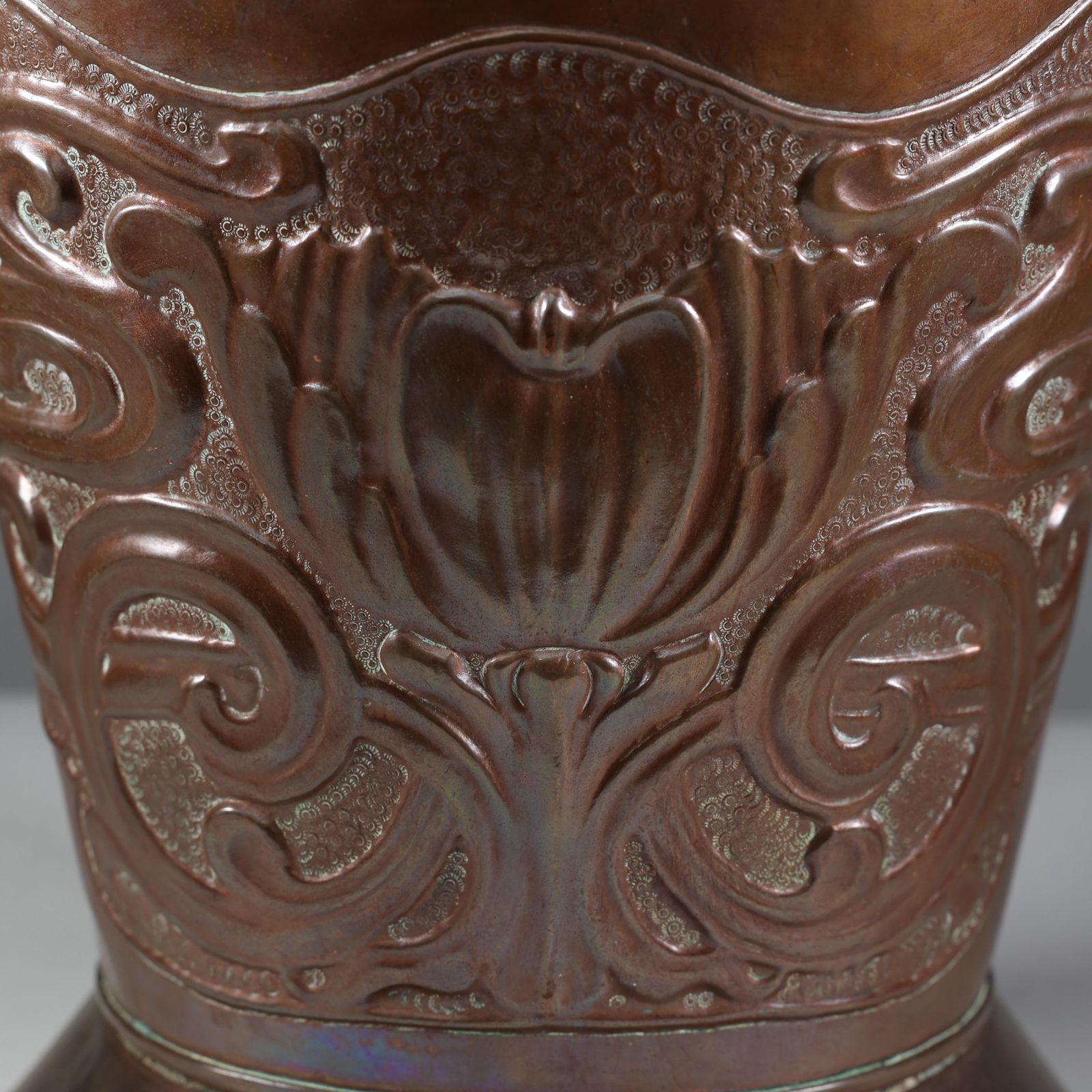 1224.0 Townshend's Birmingham (Stamped). An Impressive Arts & Crafts Copper Coal Bucket photo
