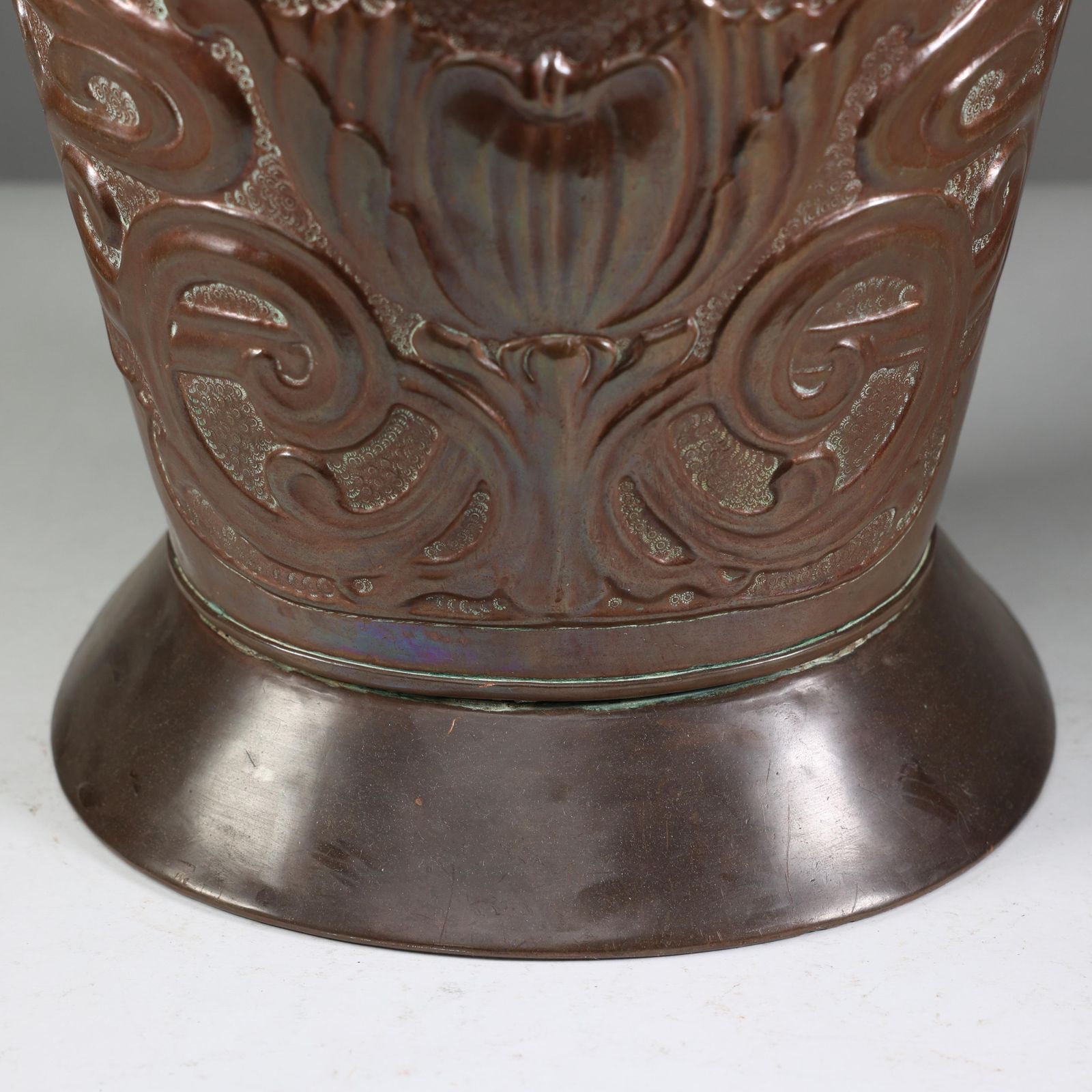 photo vinterior Townshend's Birmingham (Stamped). An Impressive Arts & Crafts Copper Coal Bucket