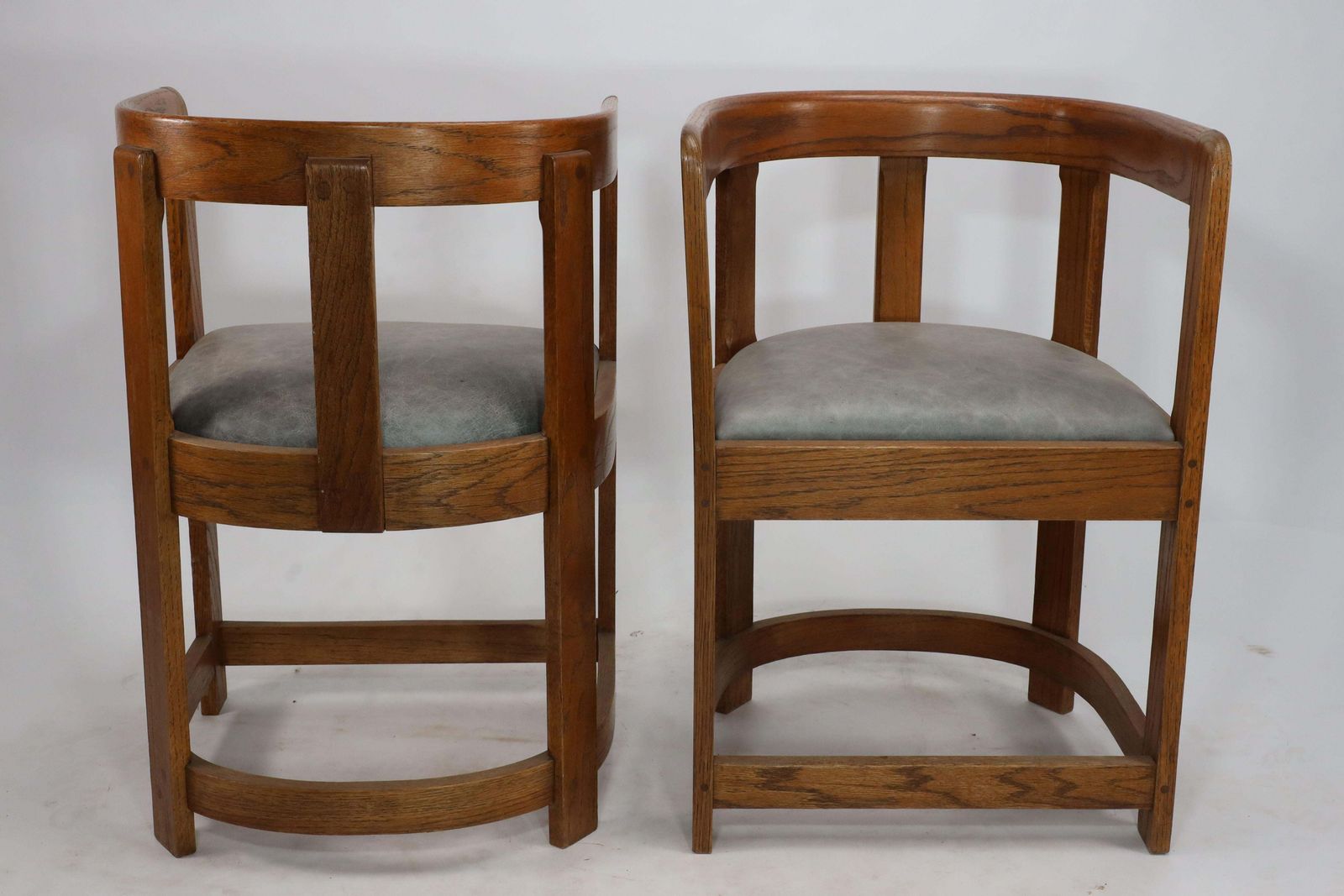 A Pair Of Scottish School Armchairs Of Barrell Form photo 2294.0