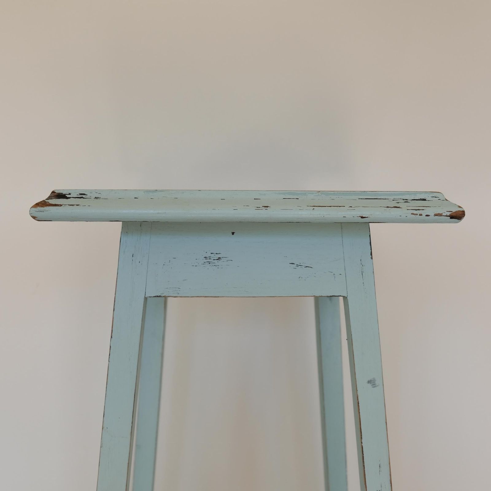 Vintage Blue Painted Jardiniere / Plant Stand photo vinterior