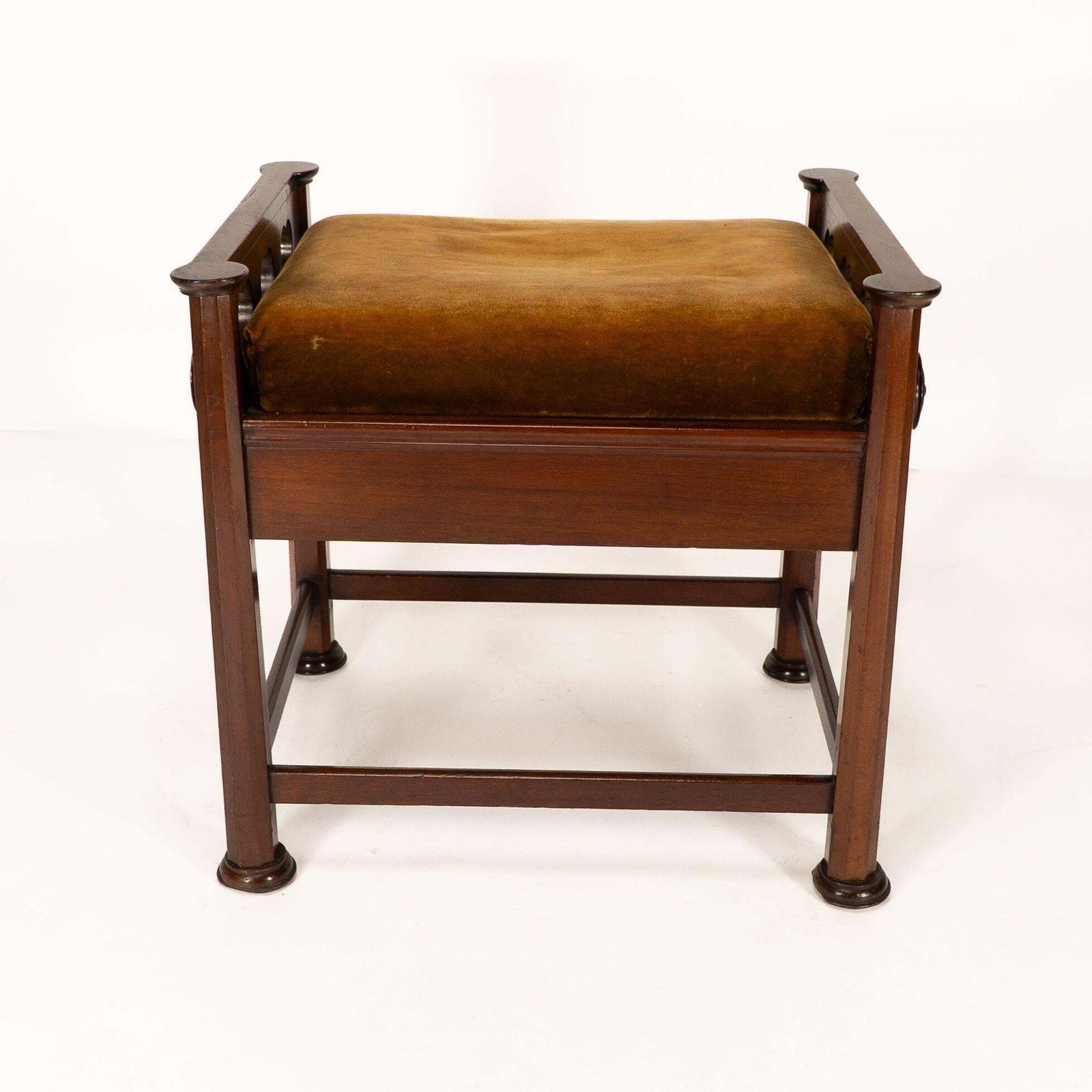 J S Henry In The Style Of Voysey. An Arts & Crafts Walnut Adjustable Piano Stool photo furniture
