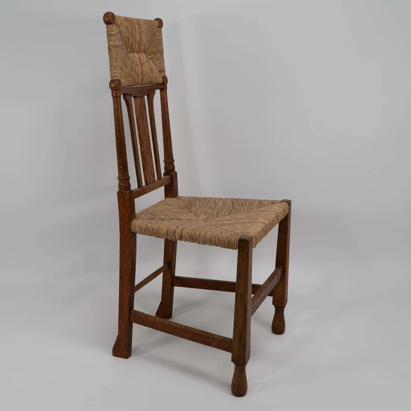 Goodyers Of Regent St. George Walton Style. An Arts & Crafts Inlaid Rush Seat photo furniture