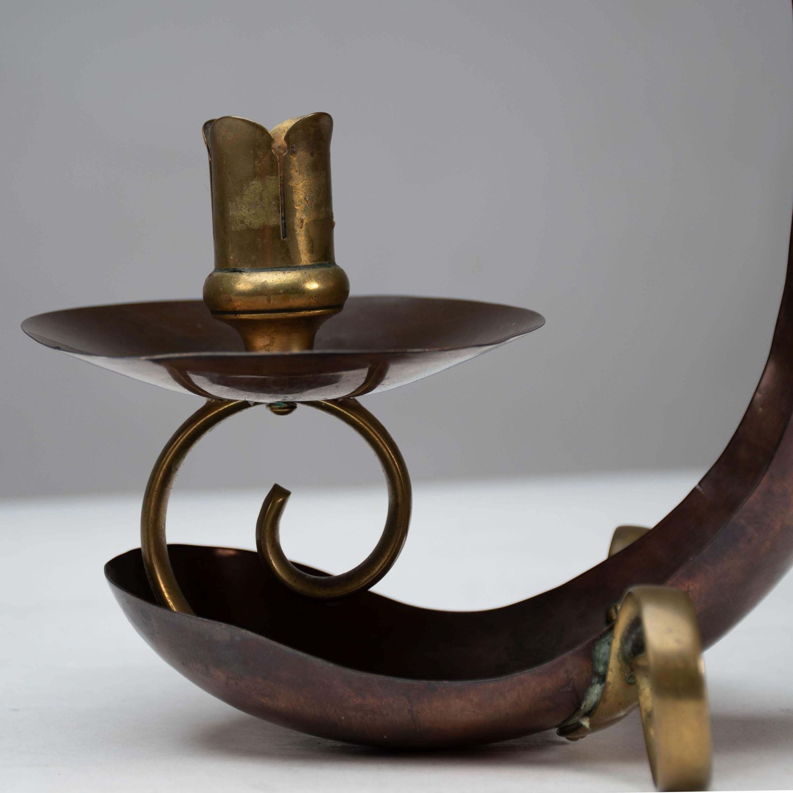 photo for sale Benham & Froud English Arts & Crafts Copper & Brass Night Light Or Candle Holder