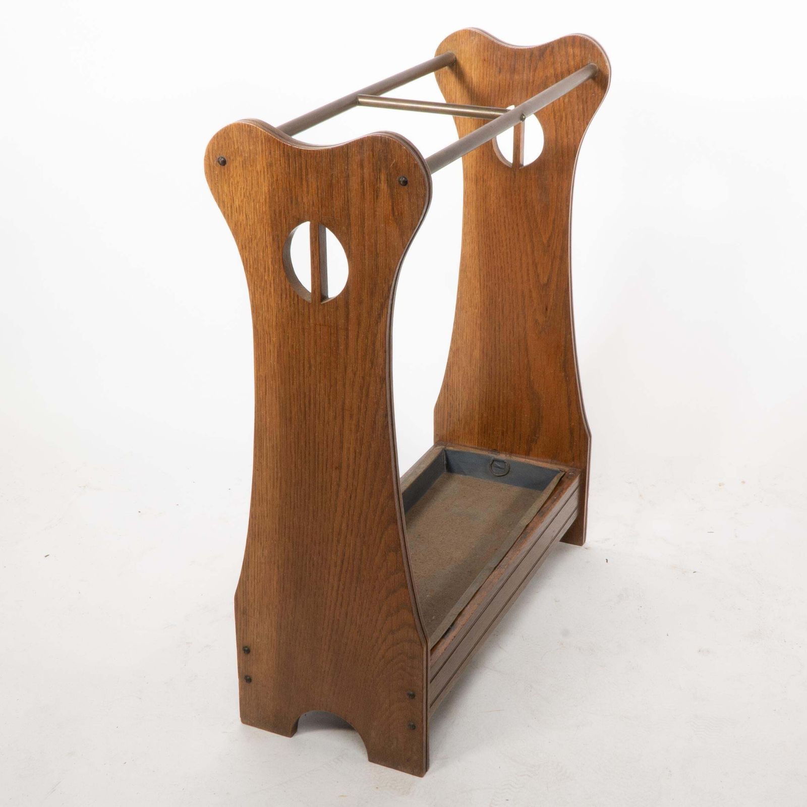 An Arts And Crafts Oak Umbrella And Walking Stick Stand photo Home Decor