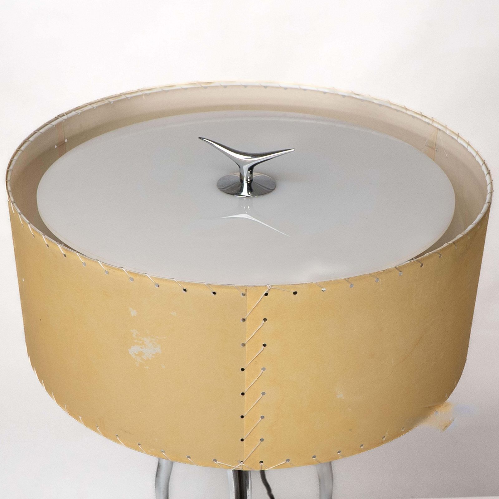 Gerald Thurston In The Style Of. A Mid Century Tripod Polished Steel Table Lamp photo buy
