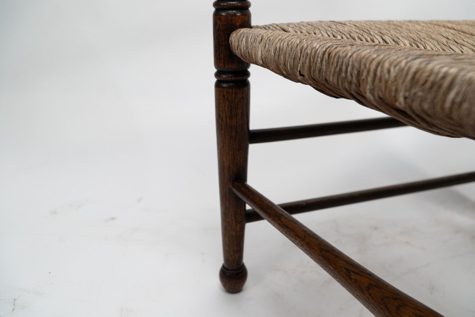photo vintage Liberty And Co. An Arts And Crafts Rush Seat Armchair